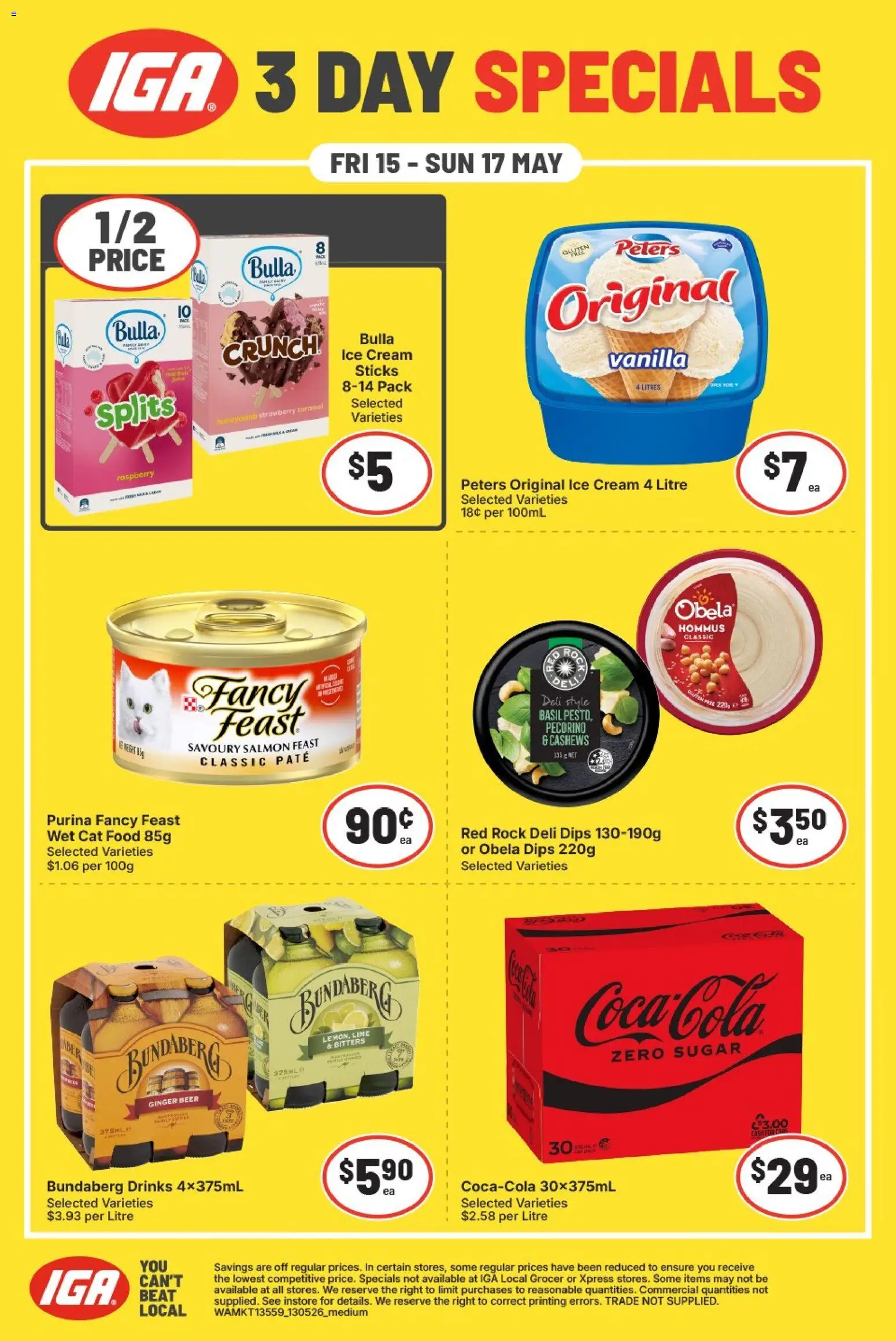 IGA catalogue - valid from 13.05.2026 | Page: 17 | Products: Beer, Ice cream, Sugar, Raspberry