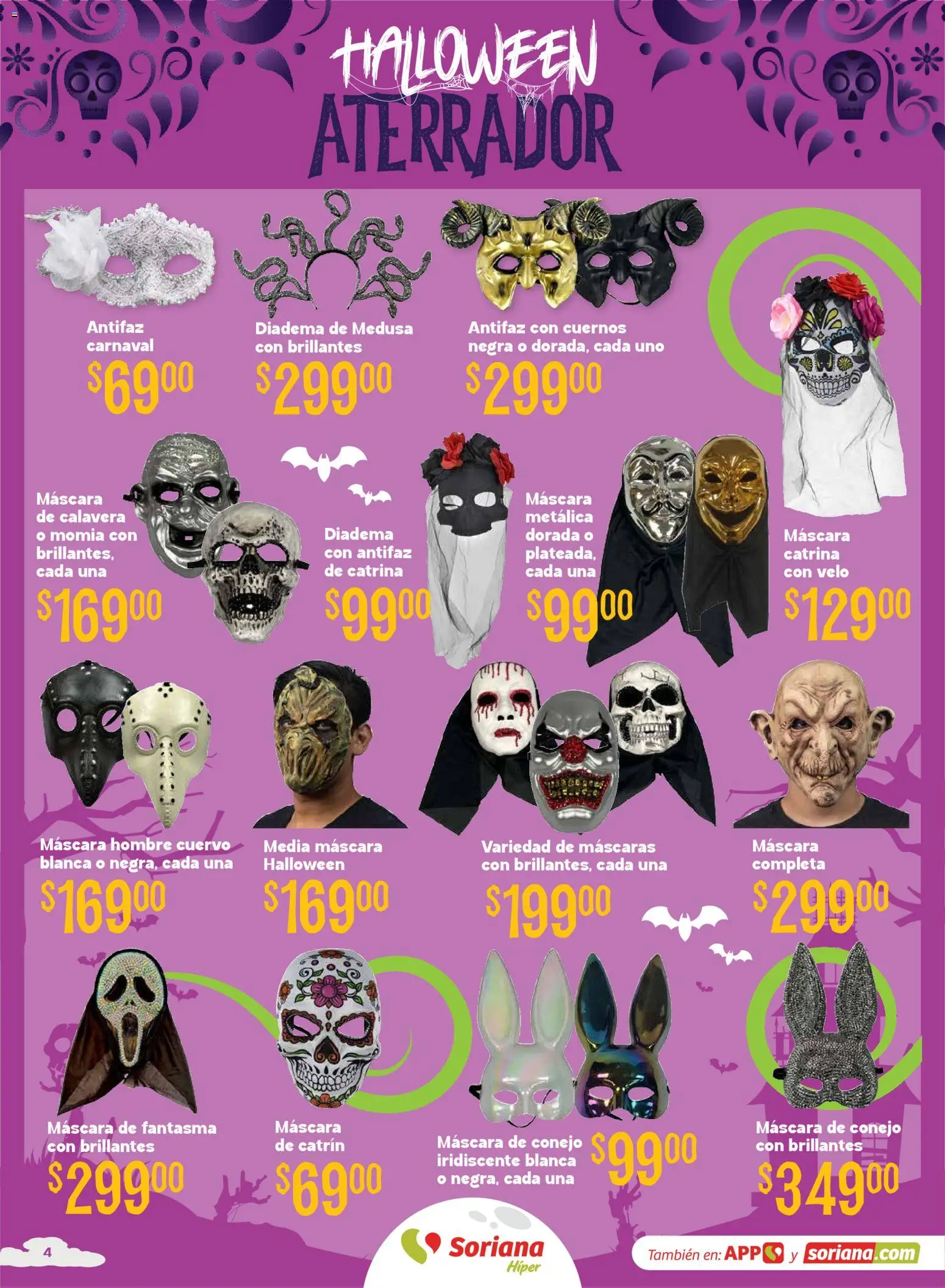 Nuevas ofertas de Soriana válidas en toda la República Mexicana desde el 01/10/2026. ¡Encuentra las mejores ofertas en Soriana Híper - Halloween y Día de muertos! | Página: 4