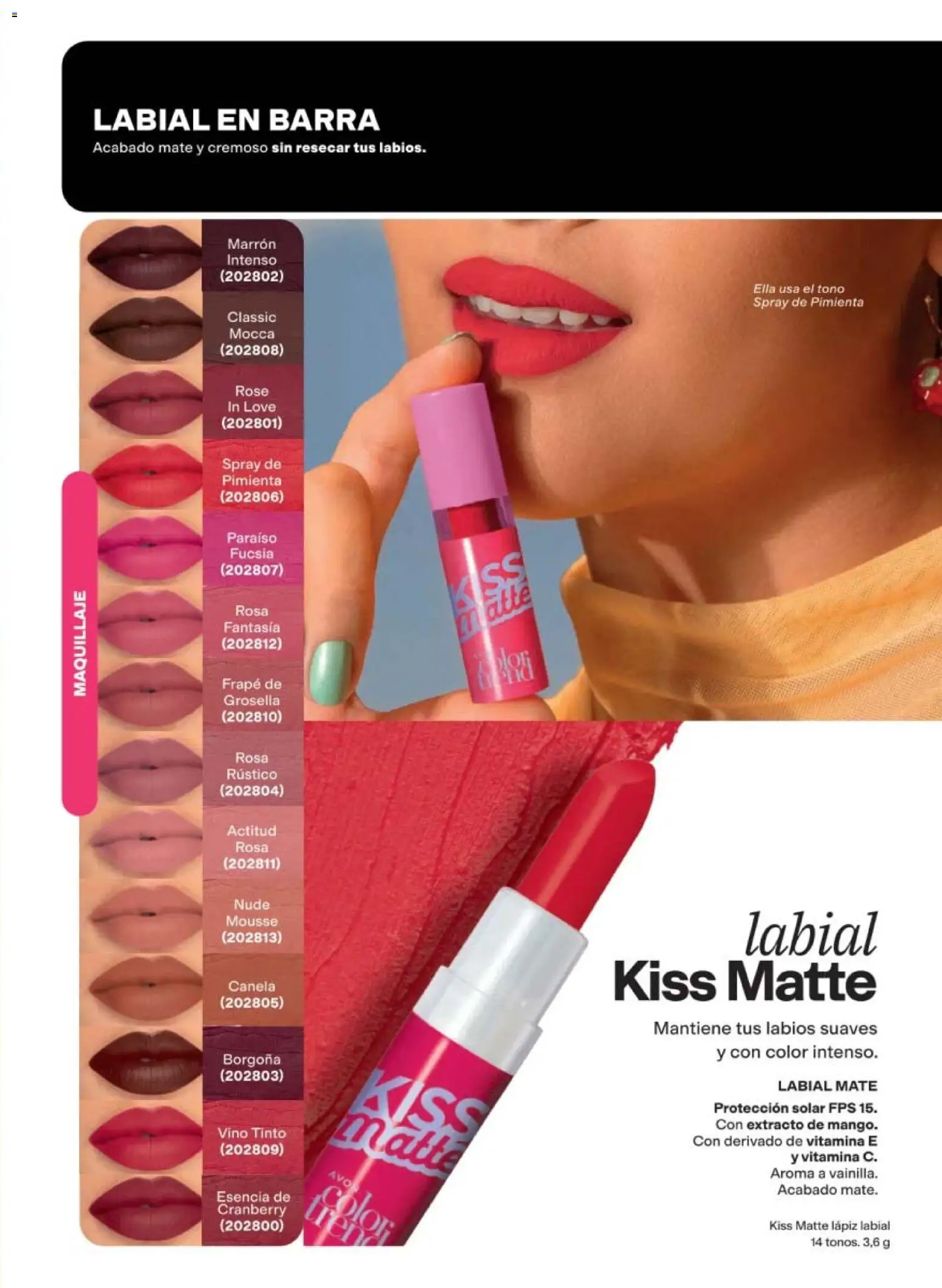 Nuevas ofertas de AVON válidas en toda la República Mexicana desde el 10/07/2026. ¡Encuentra las mejores ofertas en AVON campaña 11 2026! | Página: 53 | Productos: Pimienta, Mousse, Barra, Lápiz labial