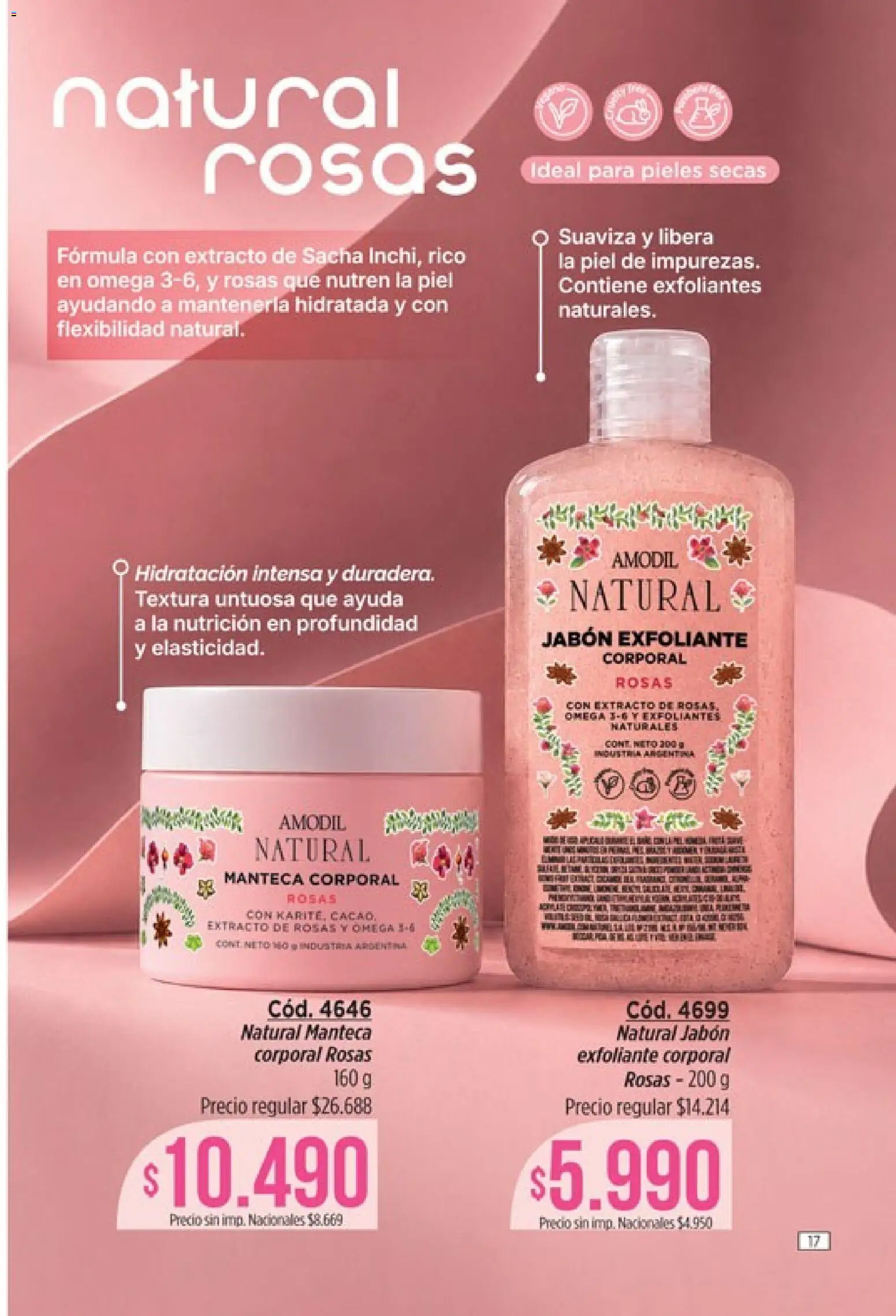 Catálogo Amodil Campaña 12 │ válido desde el 30/06/2026 | Página: 17 | Productos: Exfoliante corporal, Jabón, Manteca