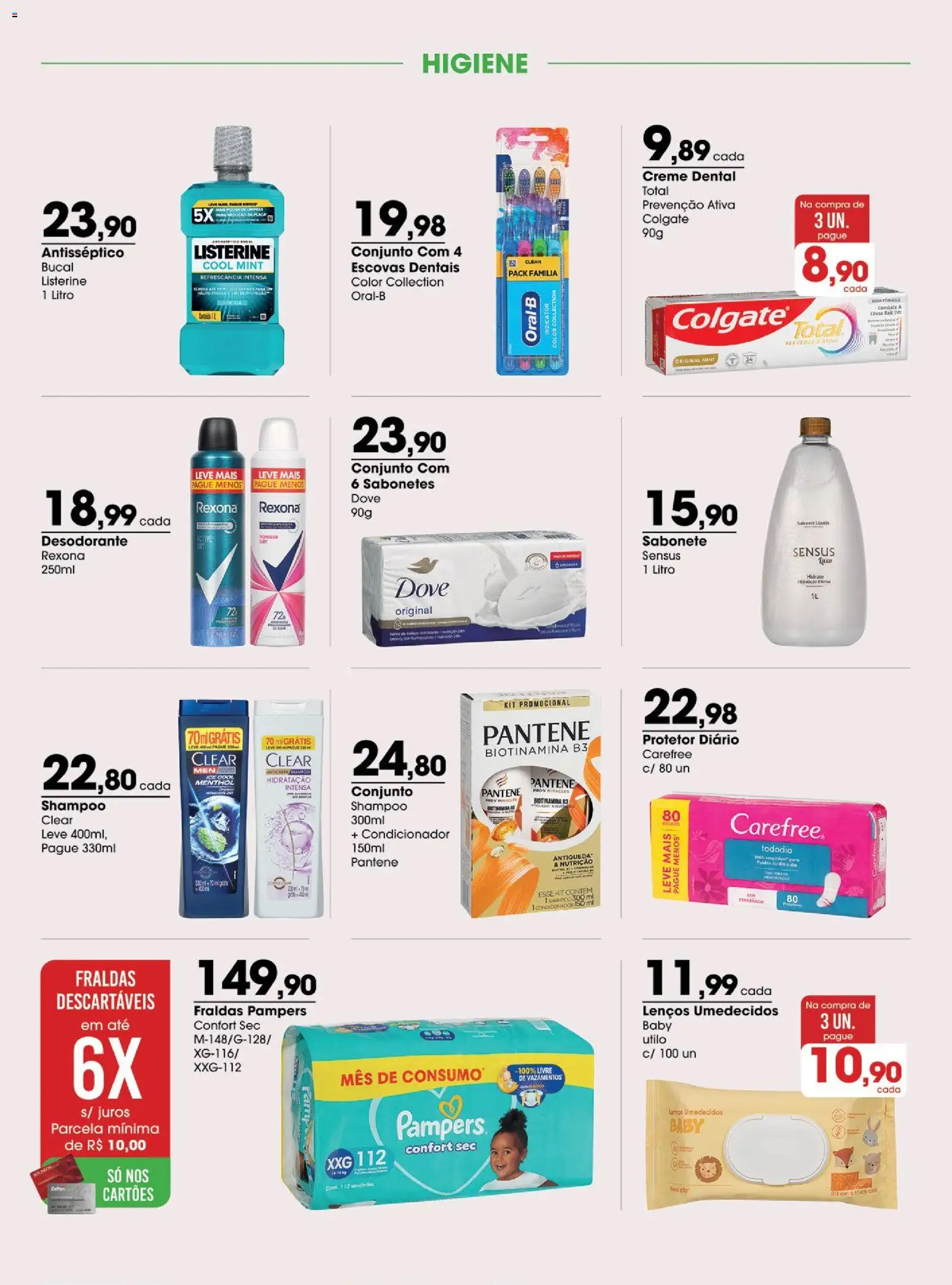 Zaffari Folheto - válido de 29/09/2026 | Página: 13 | Produtos: Condicionador, Desodorante, Fraldas, Creme dental