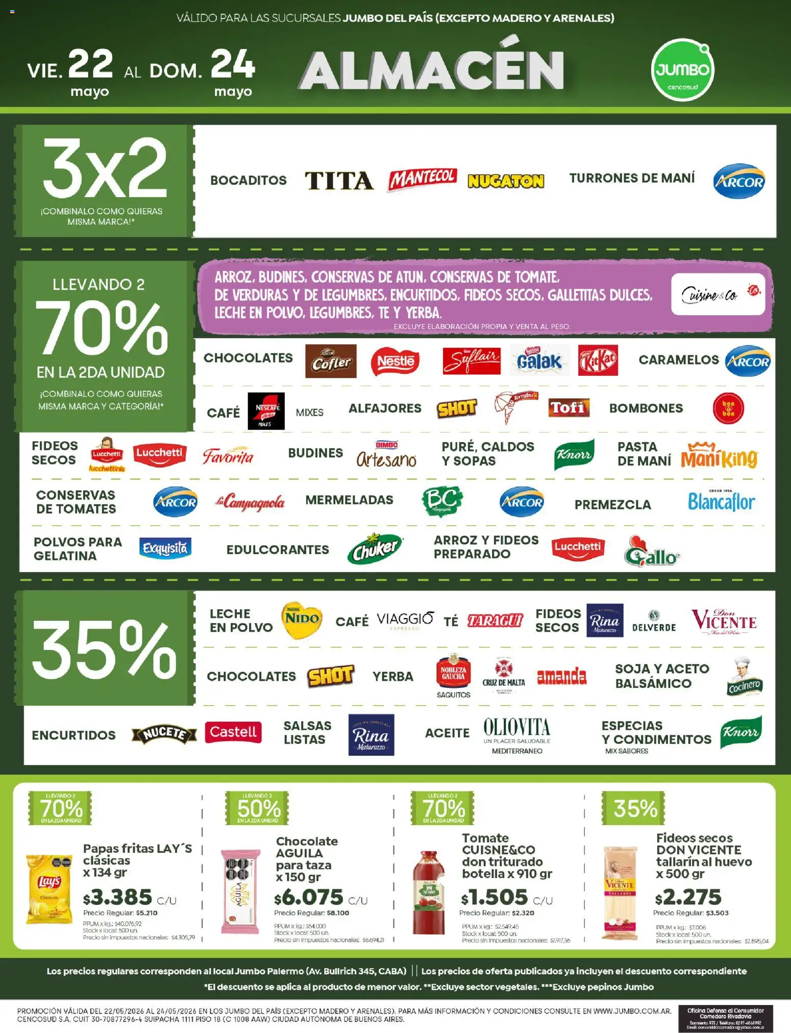 Jumbo ofertas │ válido desde el 22.05.2026 | Página: 2 | Productos: Polvo, Aceto, Gelatina, Mani