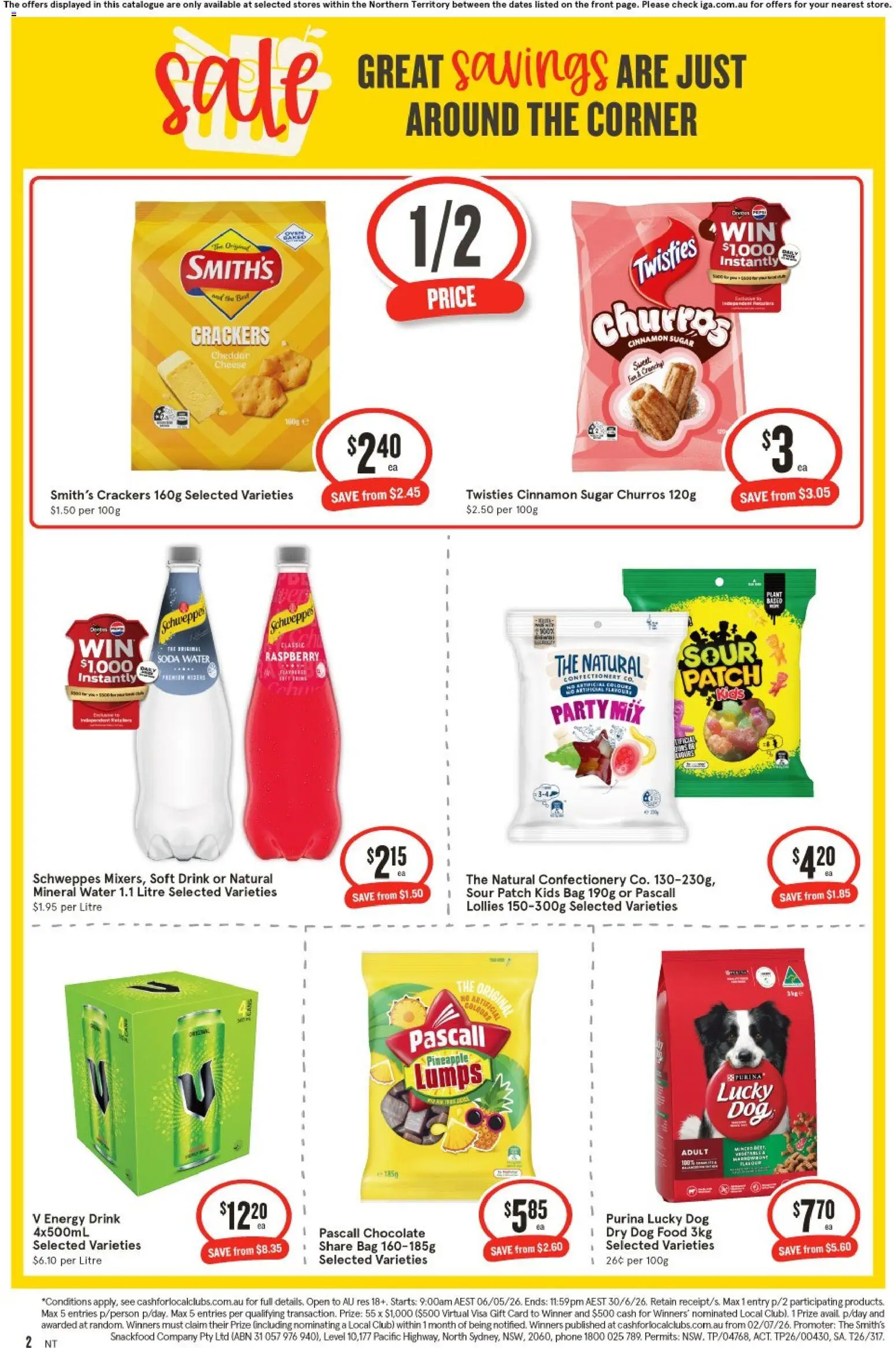 IGA catalogue - valid from 20.05.2026 | Page: 3 | Products: Crackers, Pineapple, Dog food, Raspberry