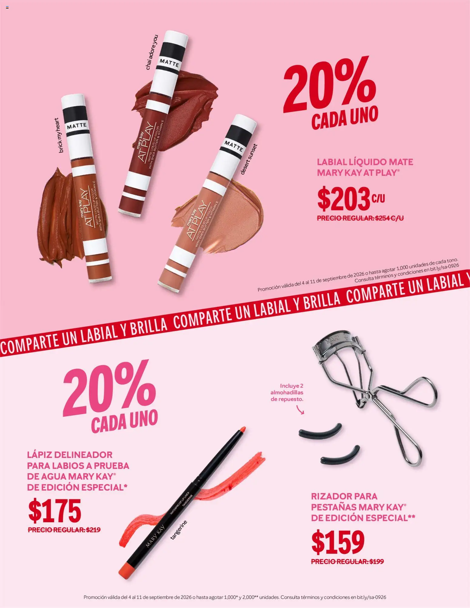 Nuevas ofertas de Mary Kay válidas en toda la República Mexicana desde el 04/09/2026. ¡Encuentra las mejores ofertas en Catálogo Mary Kay Súper promociones! | Página: 2 | Productos: Agua, Rizador, Mate, Delineador