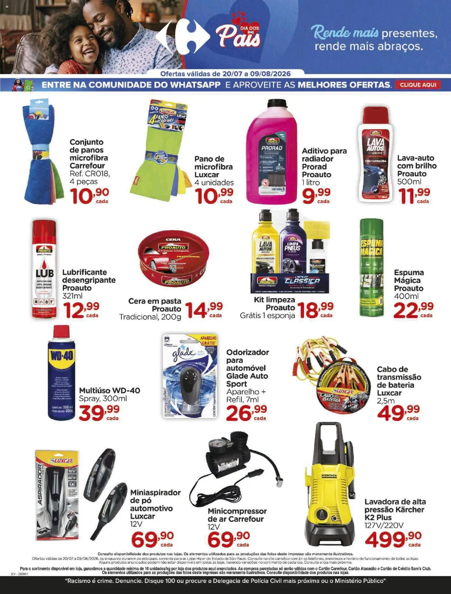 Carrefour Folheto - válido de 20/07/2026 | Página: 2 | Produtos: Pó, Esponja, Bateria, Cera