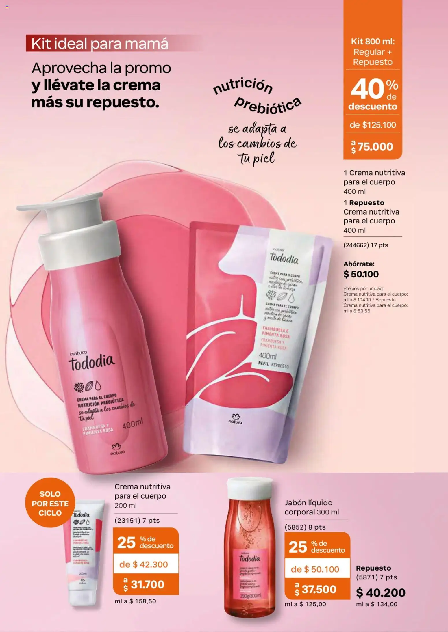 Natura revista - valida desde el 01.04.2026 | Página: 118 | Productos: Pimienta, Jabón líquido, Crema para el cuerpo, Aceite