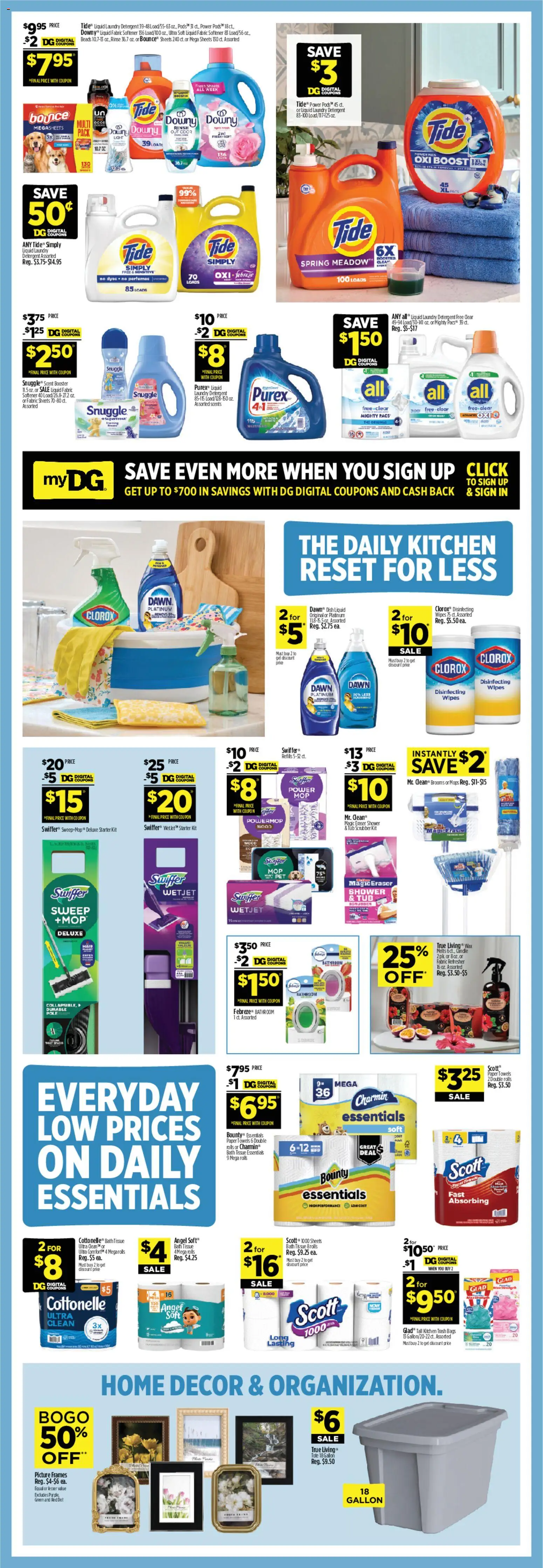 Dollar General Weekly Ad - valid from 14.06.2026 | Page: 9 | Products: Eraser, Bath, Shower, Fabric softener