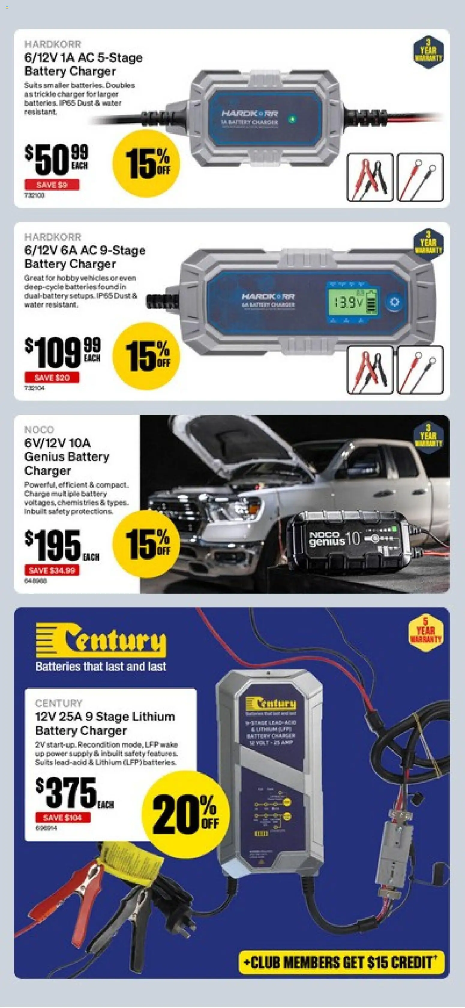 Supercheap Auto catalogue - valid from 10.06.2026 | Page: 19 | Products: Battery, Charger, Water, Batteries