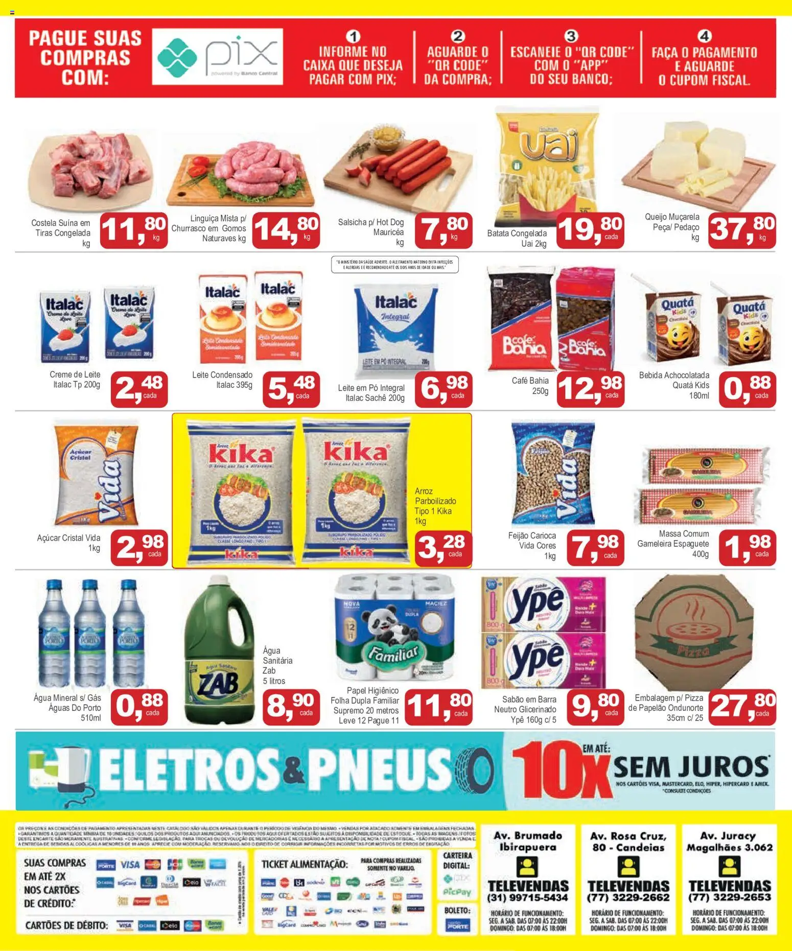 Mineirão Atacarejo Folheto - válido de 11.05.2026 | Página: 2 | Produtos: Salsicha, Linguiça, Açúcar, Papel higiênico