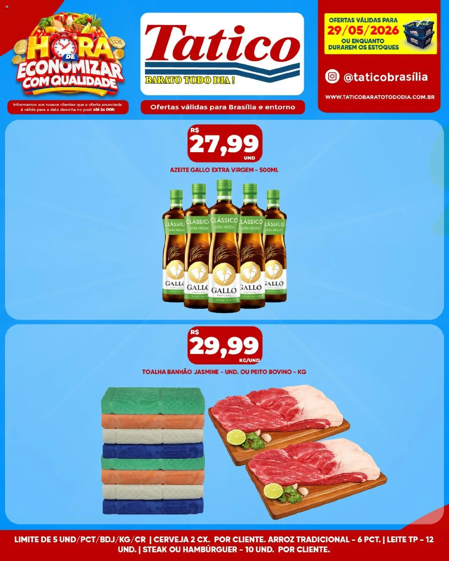 Tatico Folheto - válido de 29.05.2026 | Página: 14 | Produtos: Leite, Cerveja, Arroz, Hambúrguer
