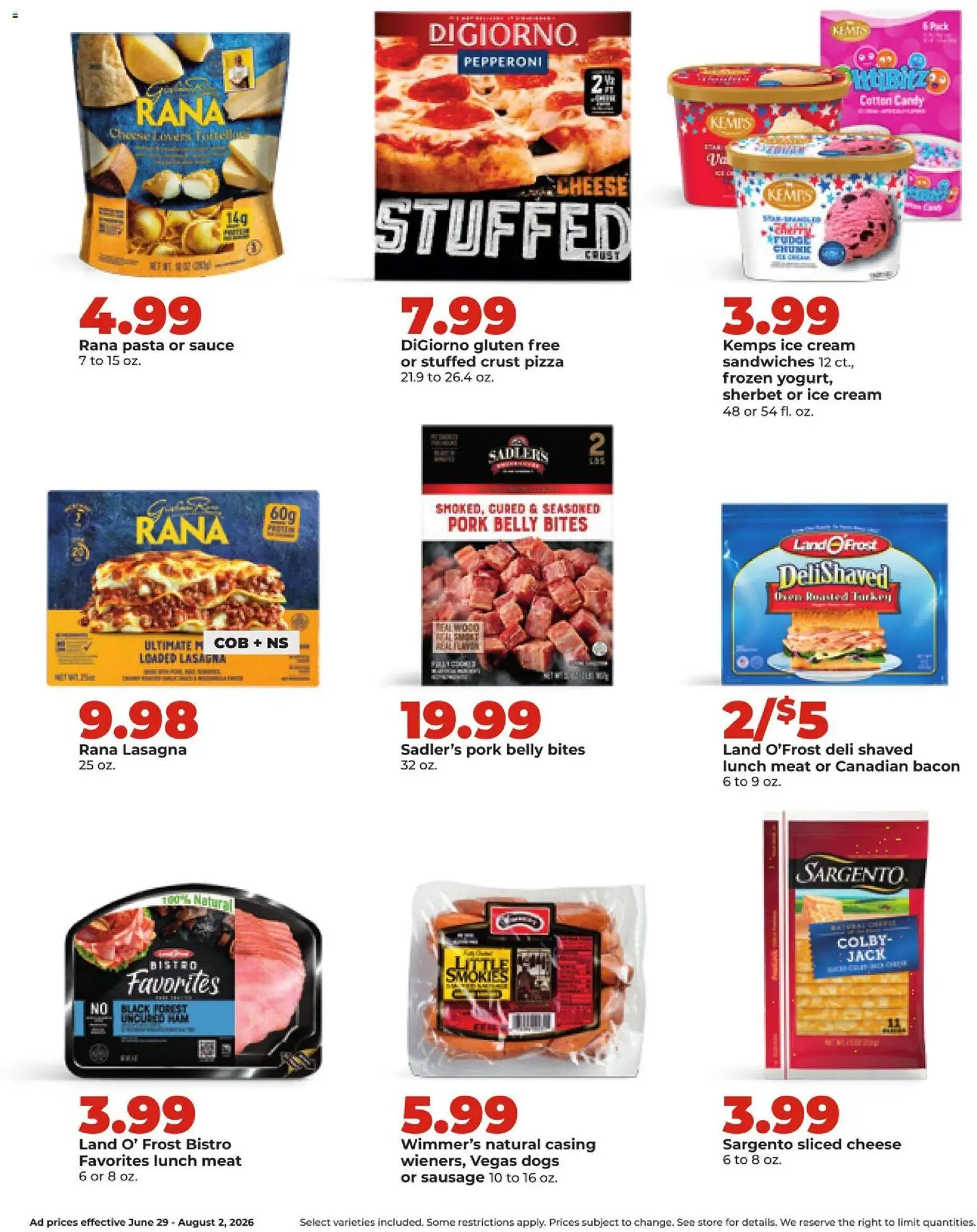 HyVee Monthly Ad - valid from 06/29/2026 | Page: 18 | Products: Ham, Pizza, Pasta, Sauce
