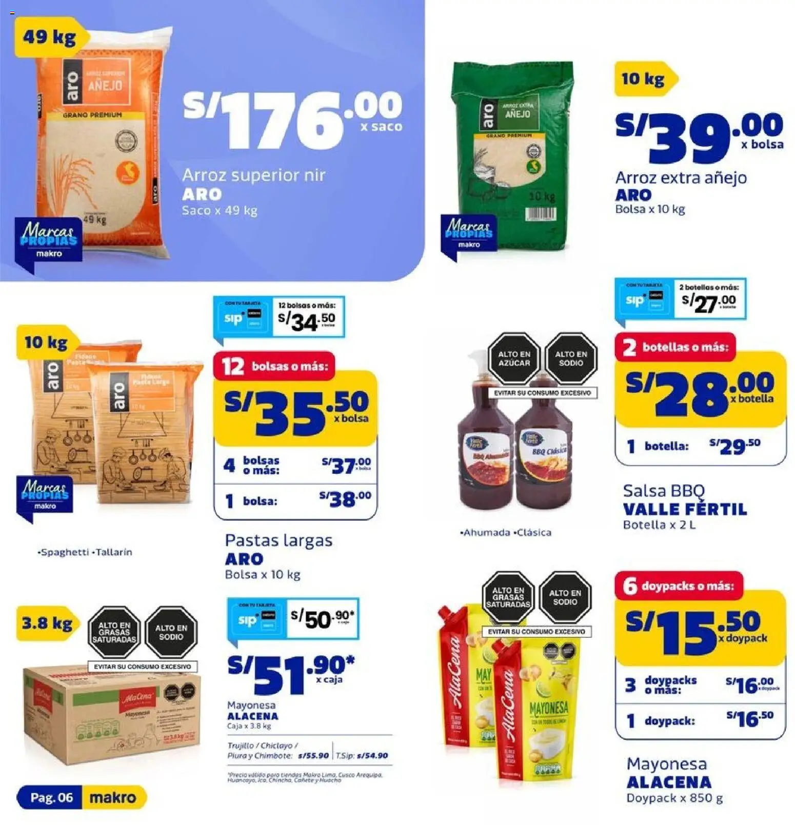Catálogo Makro válido desde 13/08/2026 | Página: 6 | Productos: Mayonesa, Caja, Pastas, Bolsa