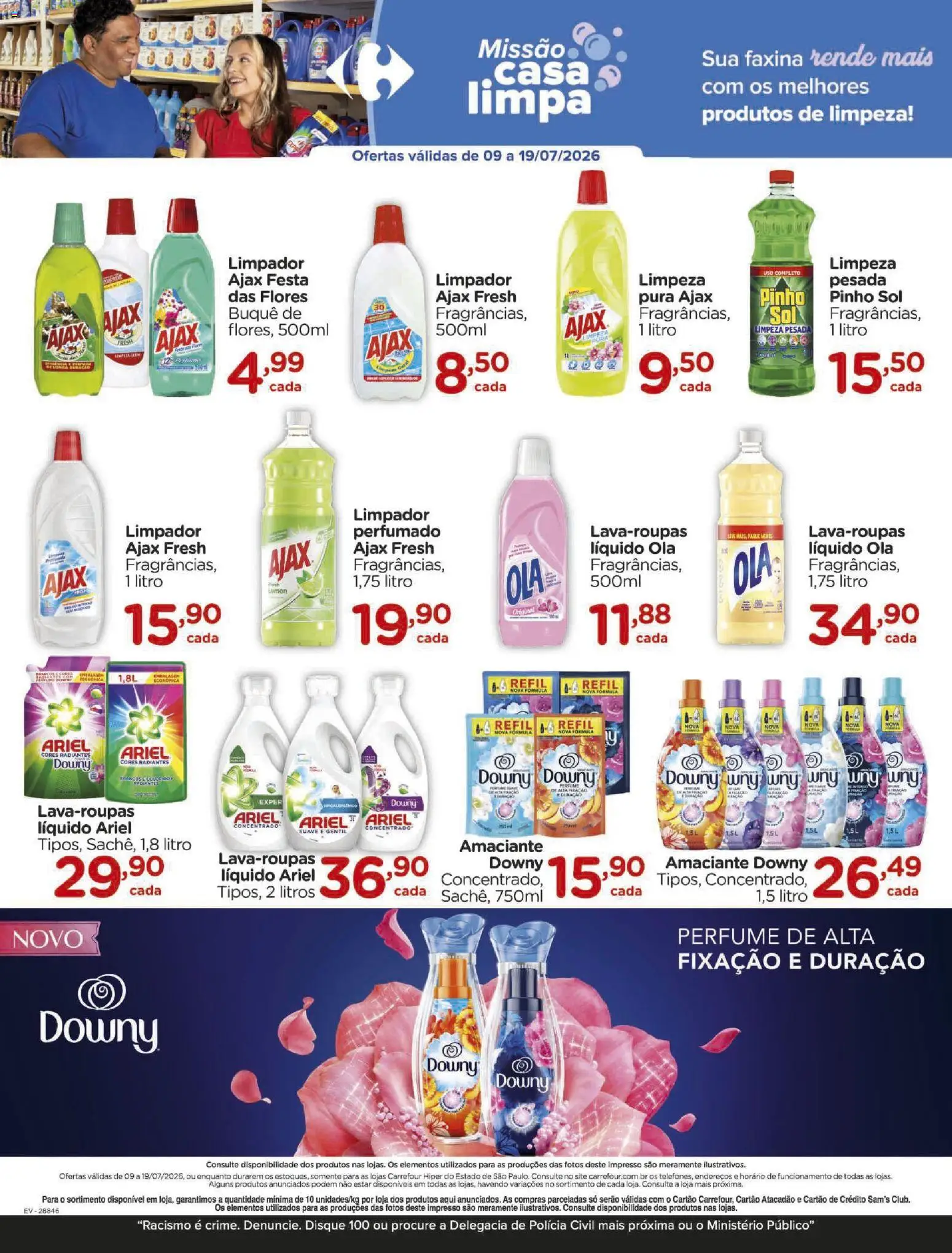 Carrefour Folheto - válido de 09/07/2026 | Página: 4 | Produtos: Perfume, Amaciante downy, Ariel, Amaciante