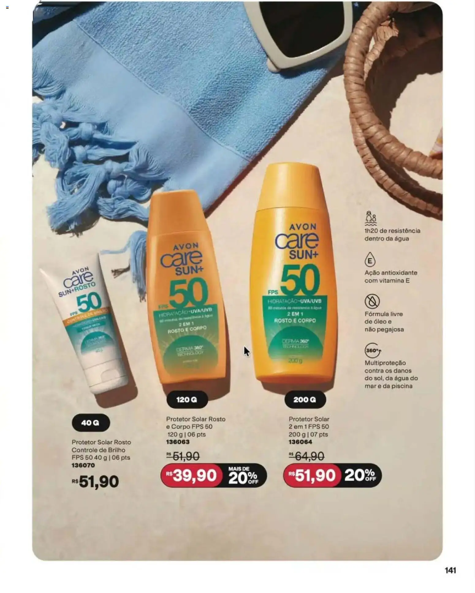 Avon Folheto - válido de 12/10/2026 | Página: 143 | Produtos: Protetor solar, Óleo, Água, Piscina