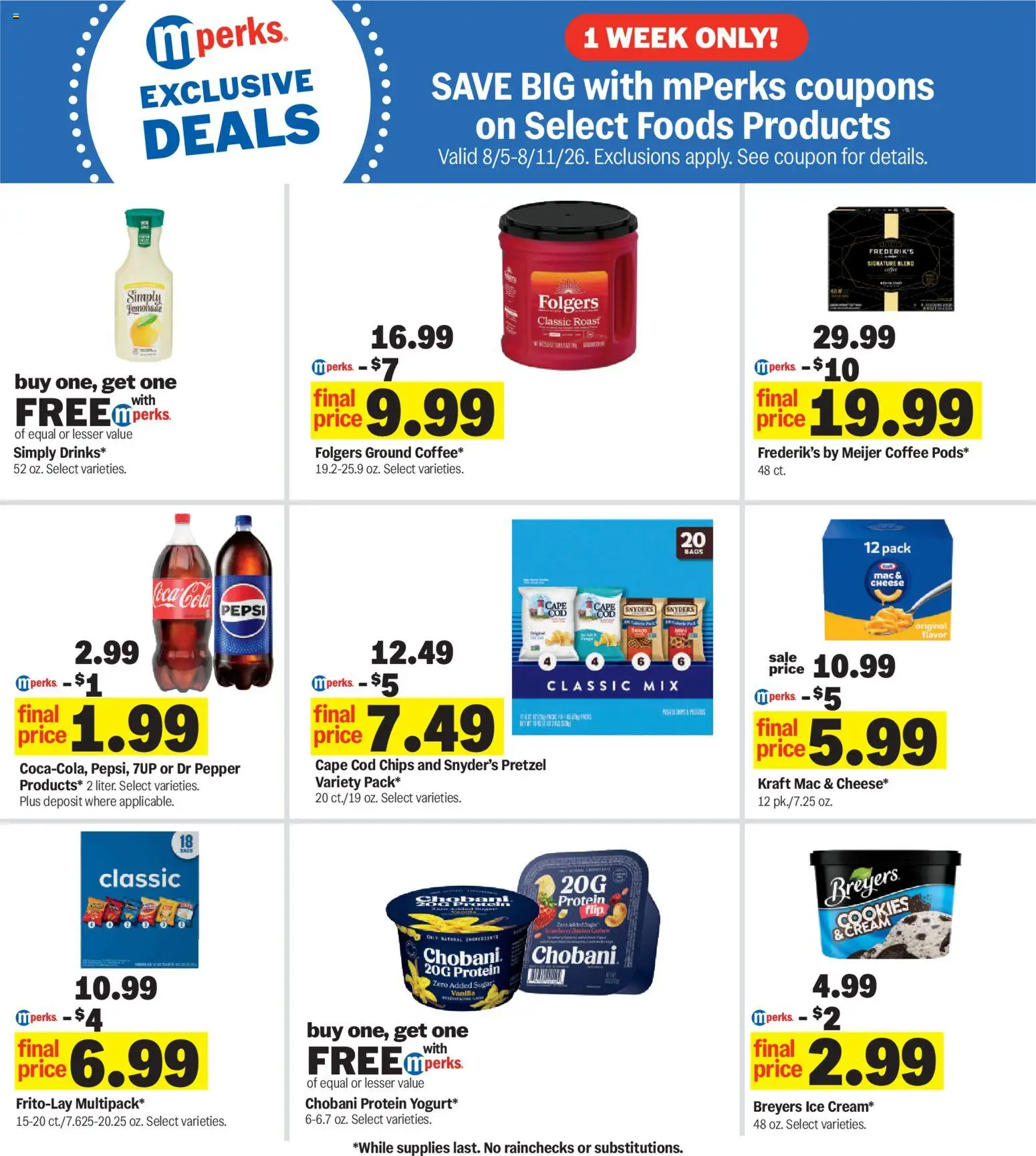 Meijer Weekly Ad - valid from 08/05/2026 | Page: 17 | Products: Popcorn, Chisel, Strawberries, Disinfecting wipes