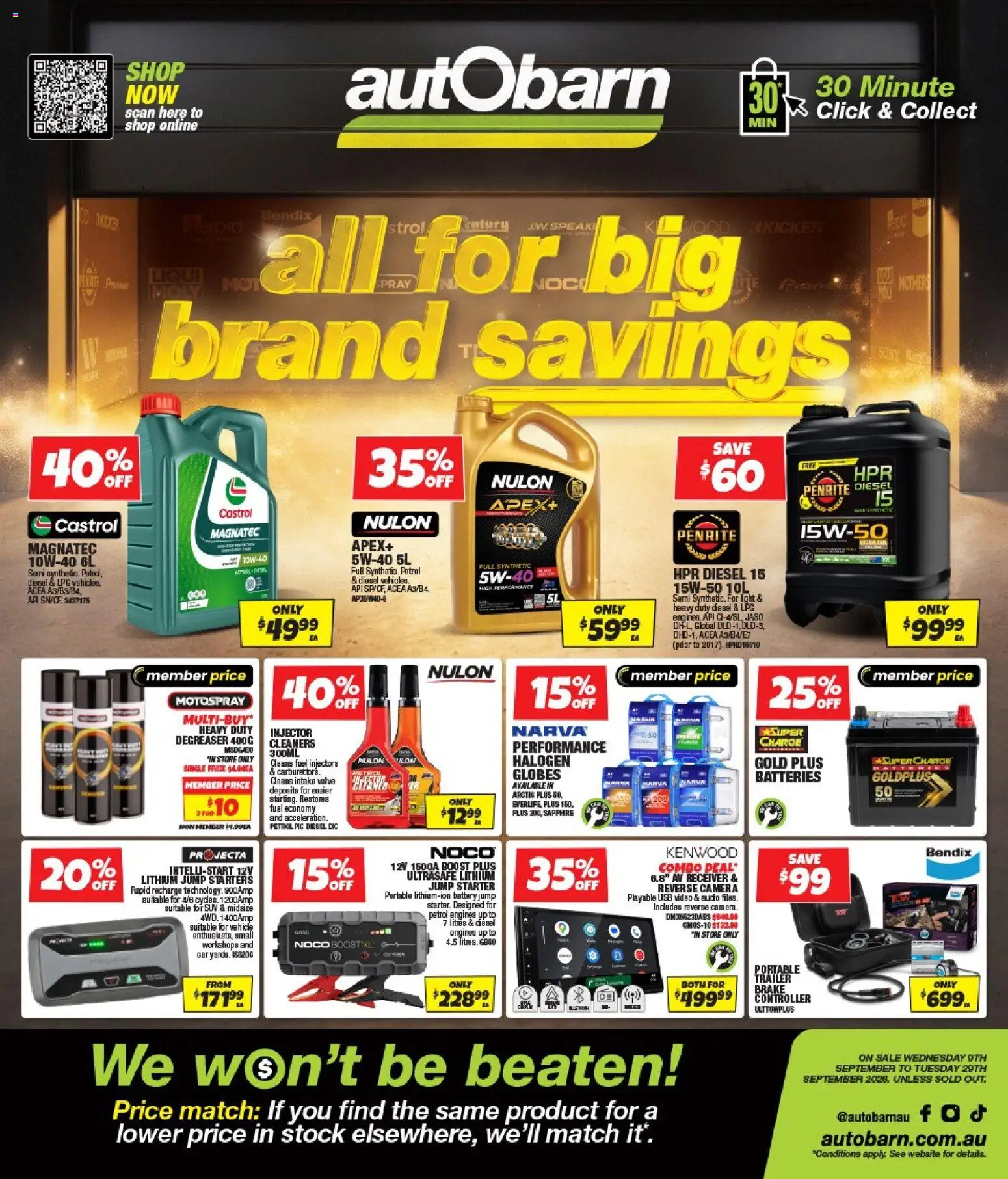 Autobarn catalogue - valid from 09/09/2026 | Page: 1 | Products: Batteries, Controller, Audio, Video