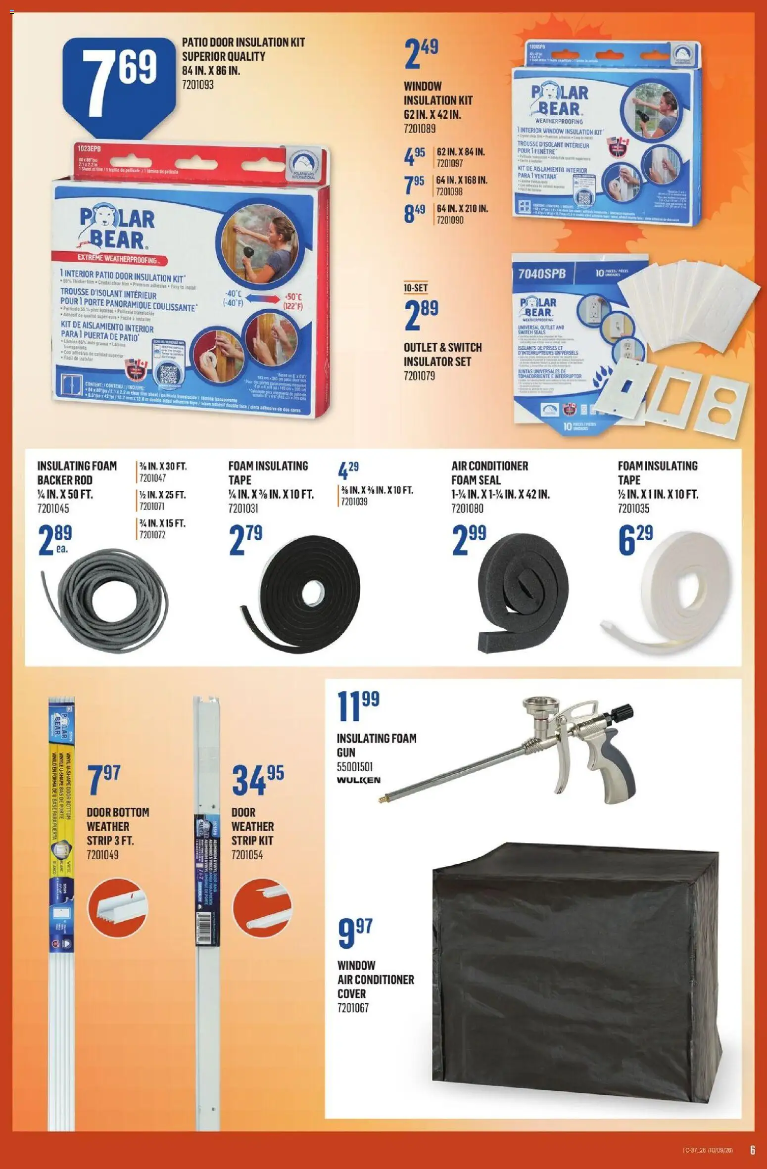 Canac flyer valid from Sep 10, 2026 | Page: 6 | Products: Foam, Conditioner, Door