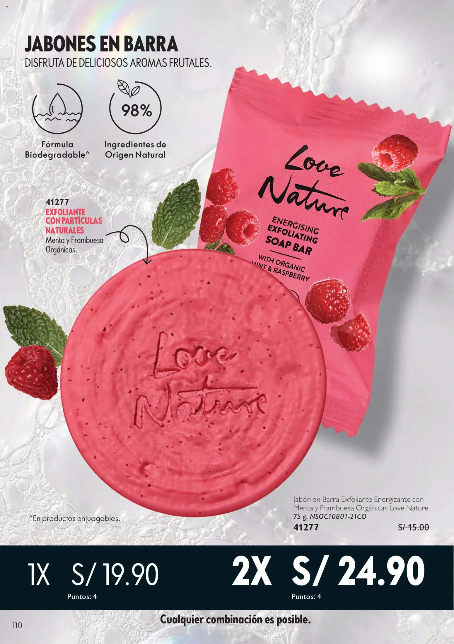 Catálogo Oriflame válido desde 12/09/2026 | Página: 110 | Productos: Exfoliante, Jabón, Ingredientes