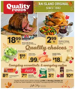 Preview of Quality Foods weekly flyer / circulaire from shop Quality Foods valid from Oct 8, 2026