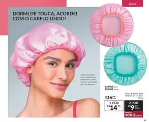 Avon - Campanha 09/10: Casa & Estilo - Pré-Visualização do folheto da loja Avon, válido de 21/05/2026 | Página: 23 | Produtos: Touca, Travesseiro