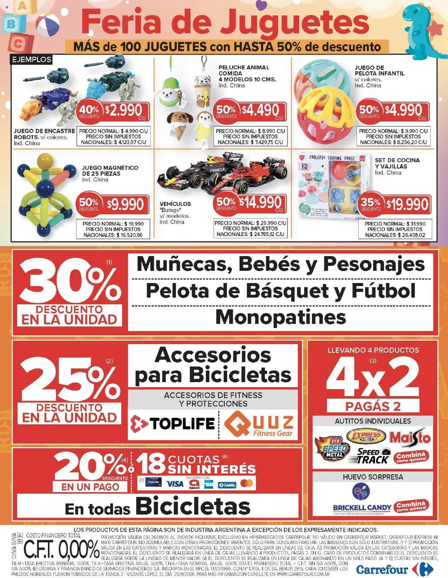 Carrefour ofertas │ válido desde el 26/08/2026 | Página: 26 | Productos: Juguetes, Cocina, Pelota, Huevo