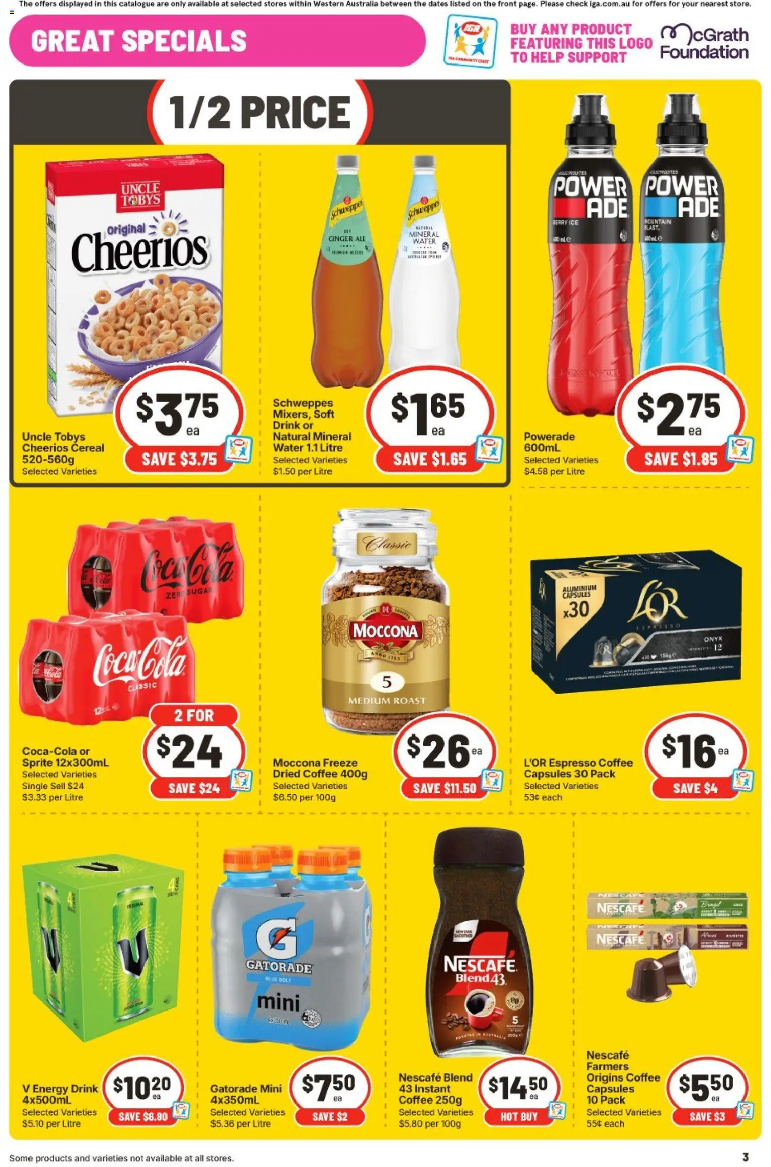 IGA catalogue - valid from 23/09/2026 | Page: 3 | Products: Mineral water, Capsules, Ice, Foundation