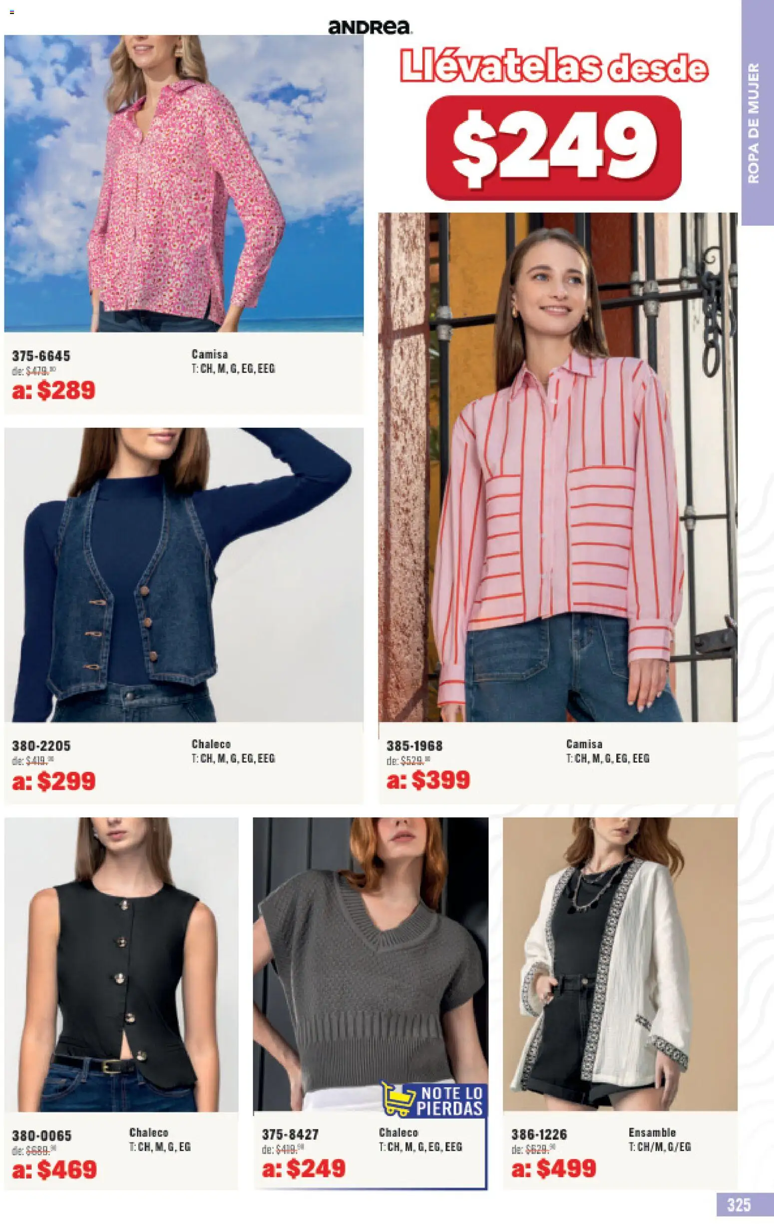 Nuevas ofertas de Andrea válidas en toda la República Mexicana desde el 31.05.2026. ¡Encuentra las mejores ofertas en Andrea catálogo Outlet! | Página: 325