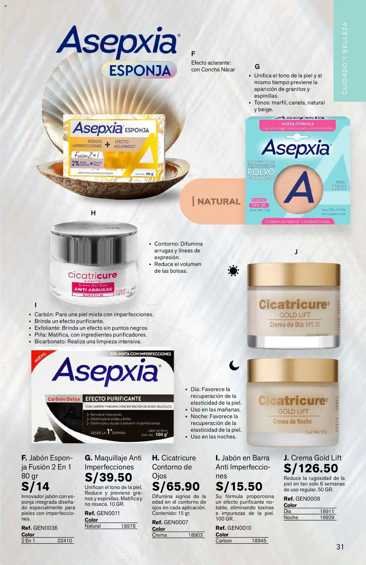 Catálogo Leonisa válido desde 04/08/2026 | Página: 31 | Productos: Esponja, Jabón, Piña, Crema