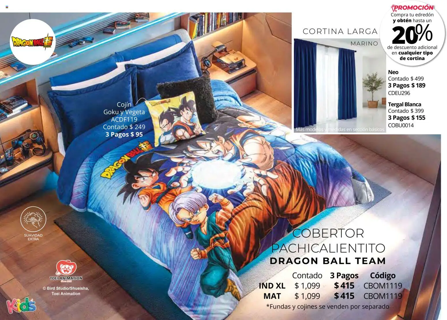 Nuevas ofertas de Colchas Concord válidas en toda la República Mexicana desde el 01.05.2026. ¡Encuentra las mejores ofertas en Colchas Concord catálogo Kids! | Página: 88 | Productos: Cobertor