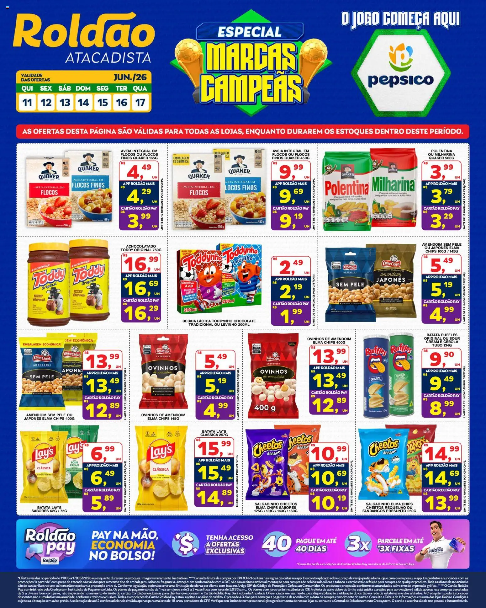 Roldão Folheto - válido de 11.06.2026 | Página: 3 | Produtos: Amendoim, Achocolatado, Adoçante, Base
