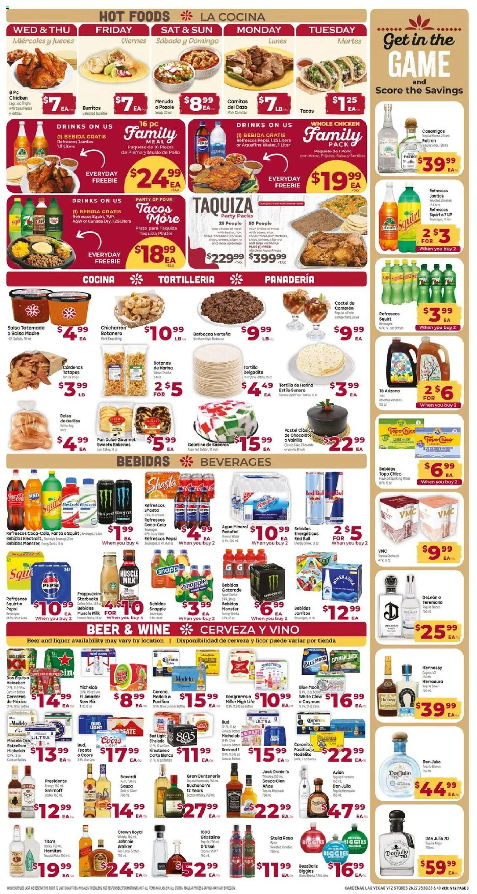 Cardenas Weekly Ad - valid from 06/24/2026 | Page: 3 | Products: Pan, Wine, Pork, Pc