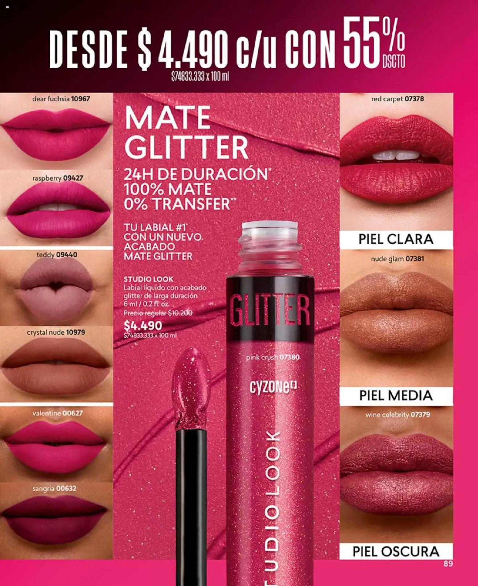 Catálogo CyZone Campaña 7 │ válido desde el 18.04.2026 | Página: 101 | Productos: Glitter, Mate, Labial