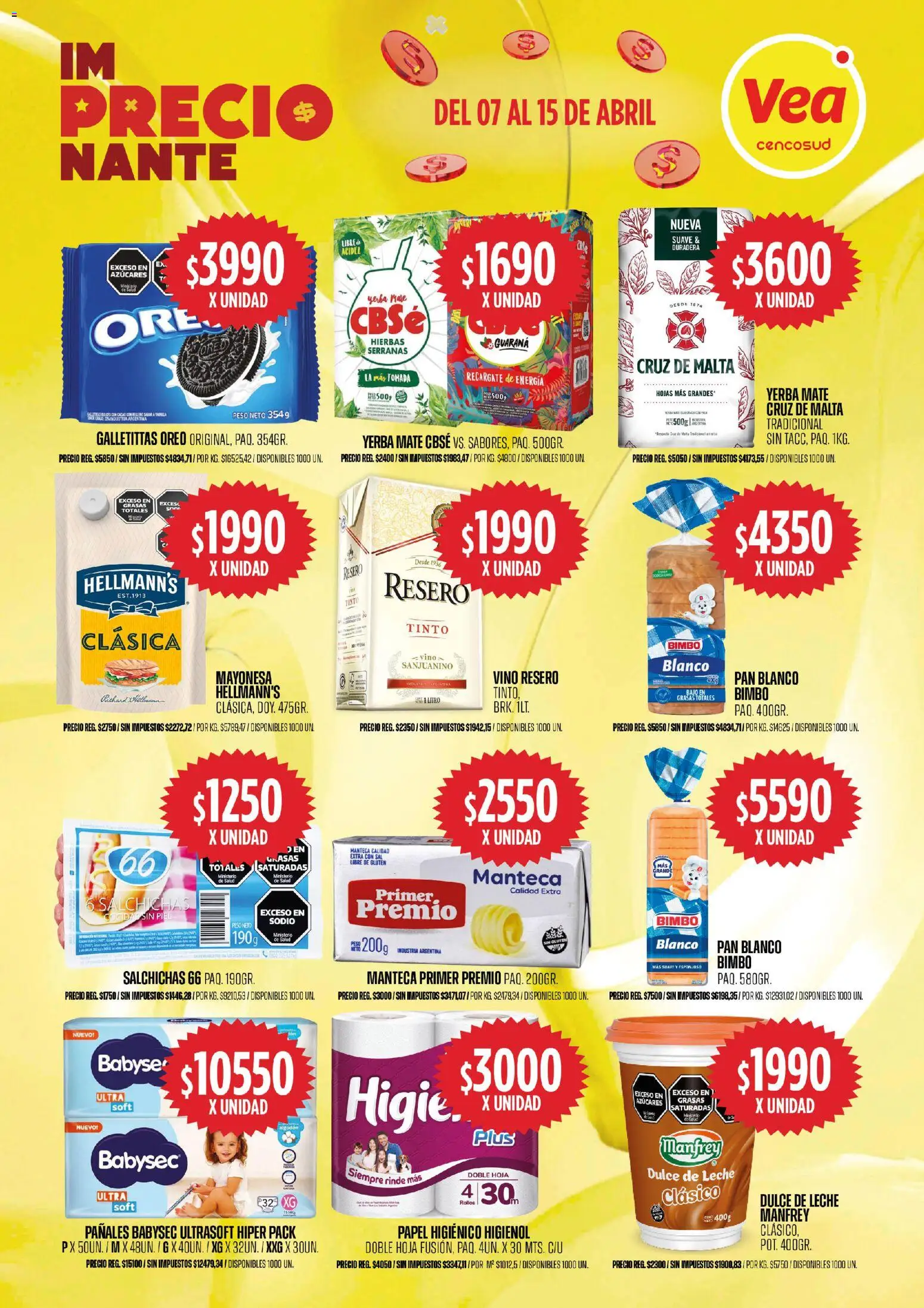 Vea ofertas │ válido desde el 07/04/2026 | Página: 2 | Productos: Papel higiénico, Yerba, Manteca, Vino