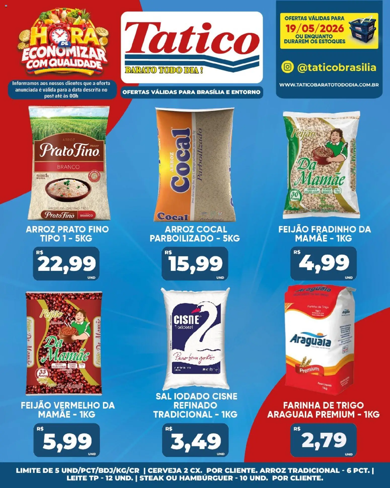 Tatico Folheto - válido de 19.05.2026 | Página: 17 | Produtos: Farinha de trigo, Cerveja, Hambúrguer, Sal