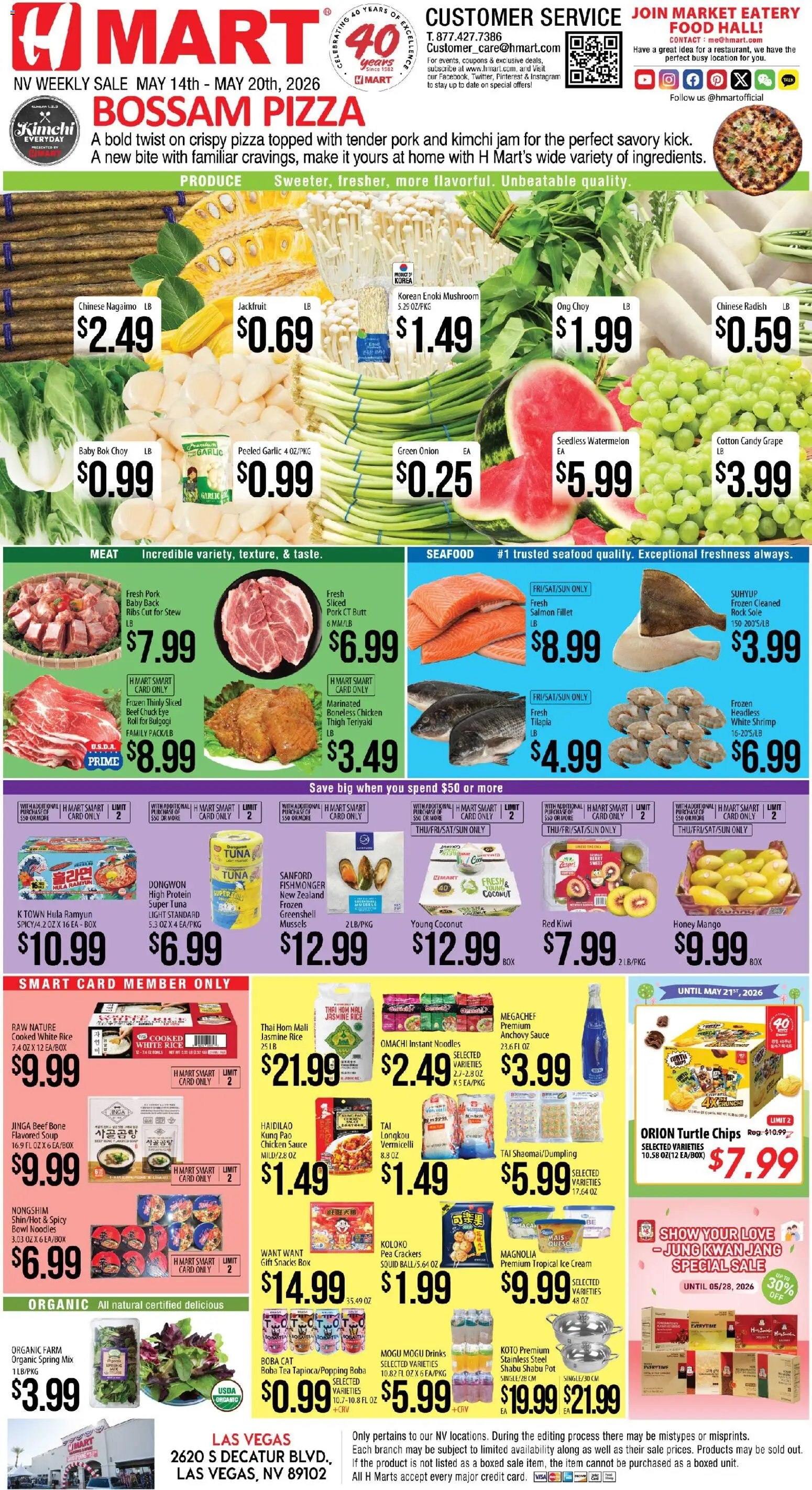 Hmart ENGLISH - Nevada - valid from 14.05.2026 | Page: 1 | Products: Box, Pizza, Kiwi, Cream