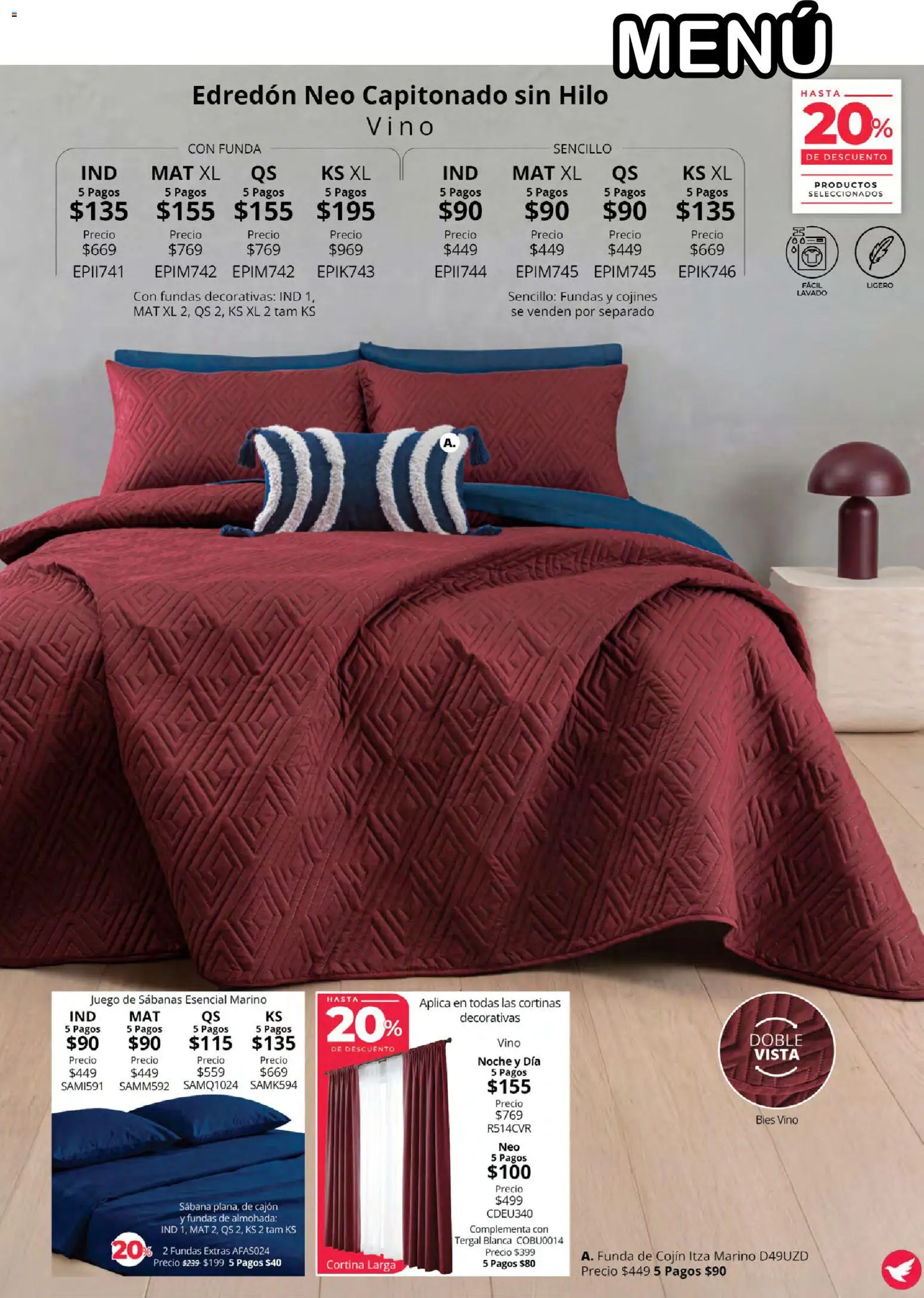 Nuevas ofertas de Colchas Concord válidas en toda la República Mexicana desde el 01/08/2026. ¡Encuentra las mejores ofertas en Colchas Concord catálogo! | Página: 99 | Productos: Juego, Funda, Sabanas, Cortinas