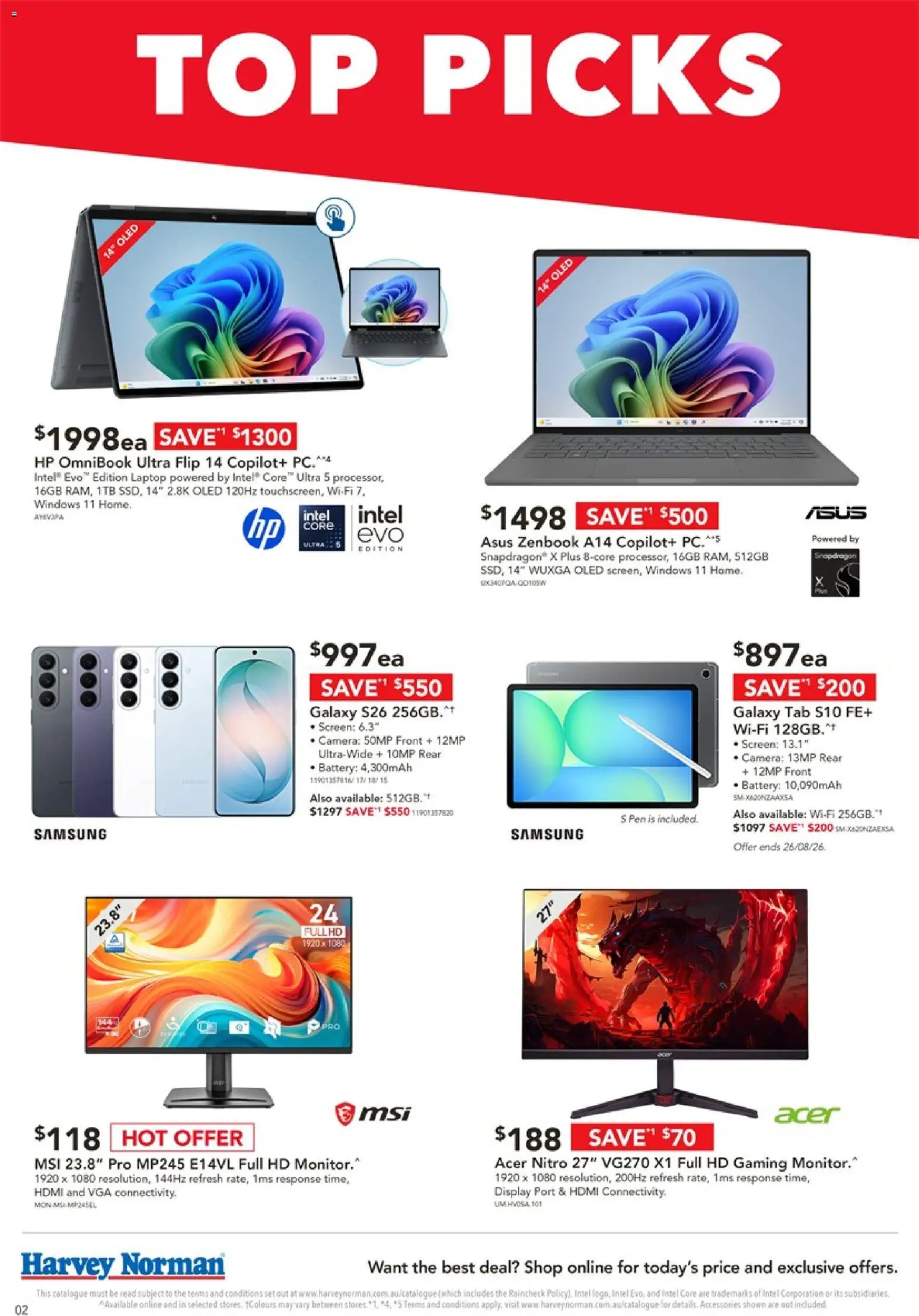 Harvey Norman catalogue - valid from 18/08/2026 | Page: 2 | Products: Battery, Pc, Camera, Laptop