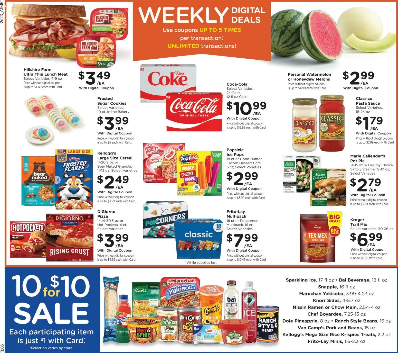 Kroger Weekly Ad - valid from 07/08/2026 | Page: 3 | Products: Bakery, Pork, Rice, Watermelon