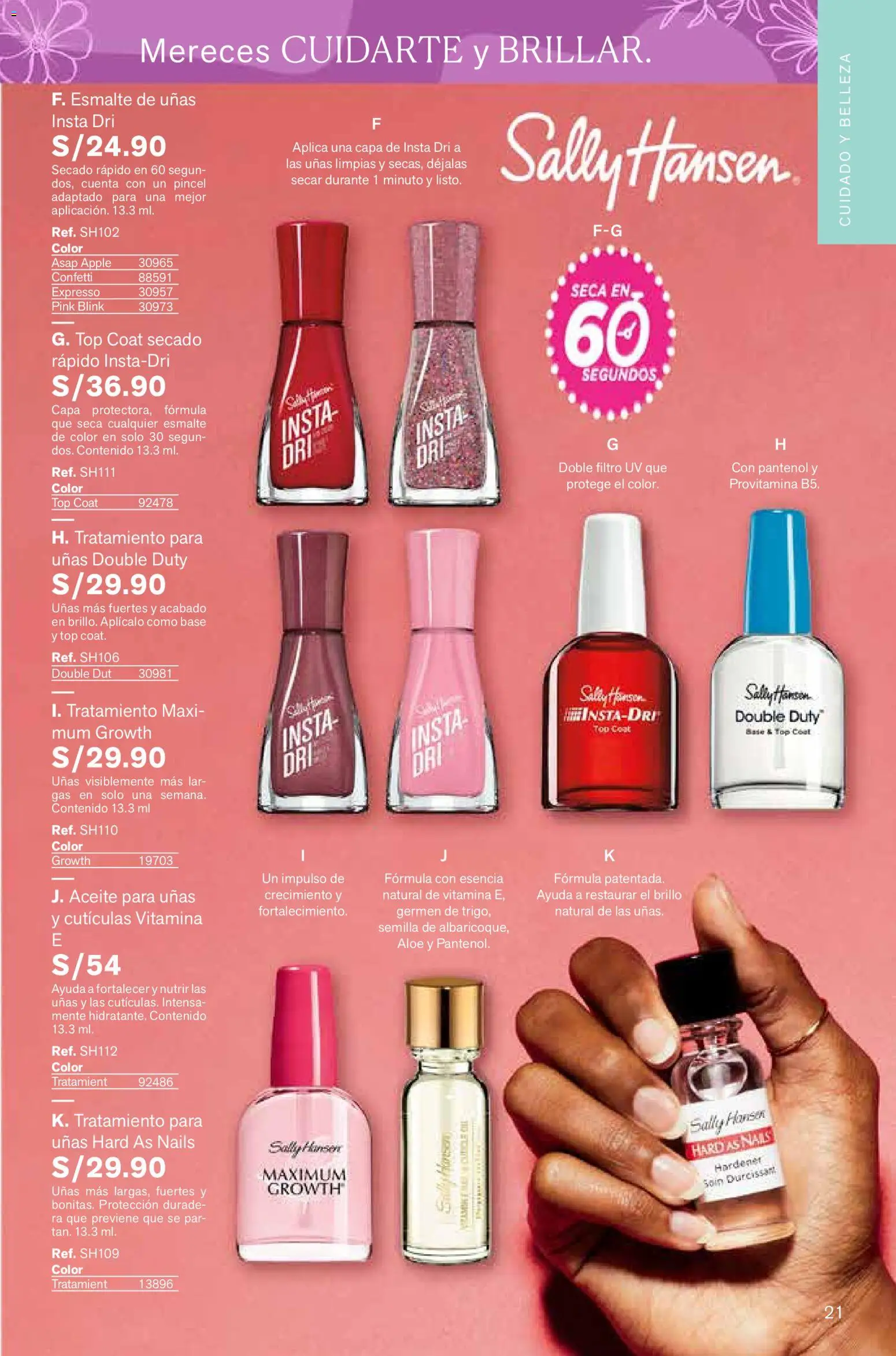 Catálogo Leonisa válido desde 06.03.2026 | Página: 21 | Productos: Esmalte de uñas, Pincel, Aceite