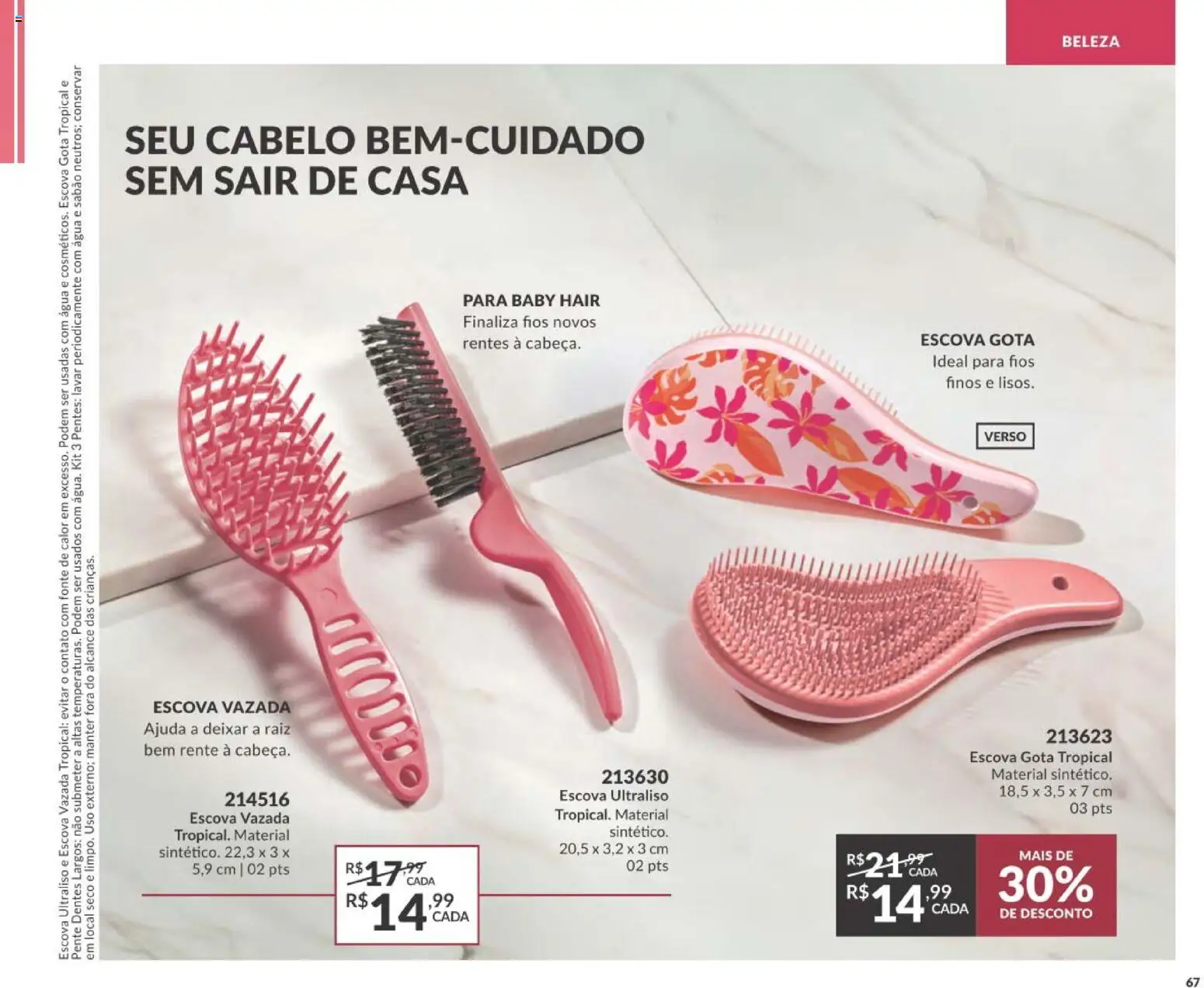 Avon Folheto - válido de 21/09/2026 | Página: 67 | Produtos: Escova, Sabão, Água, Pente