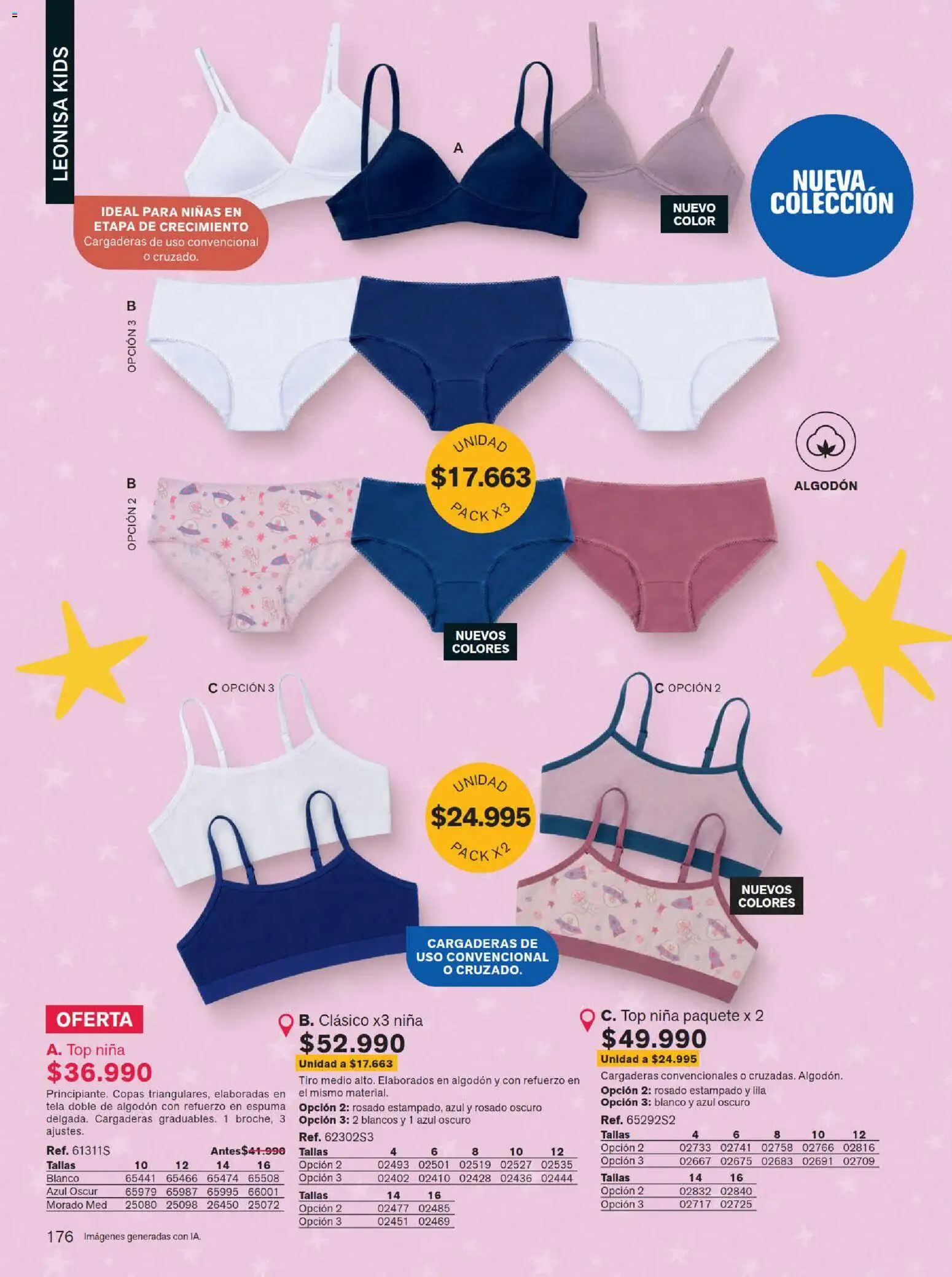 Leonisa revista - valida desde el 15/07/2026 | Página: 176 | Productos: Espuma, Algodón, Top
