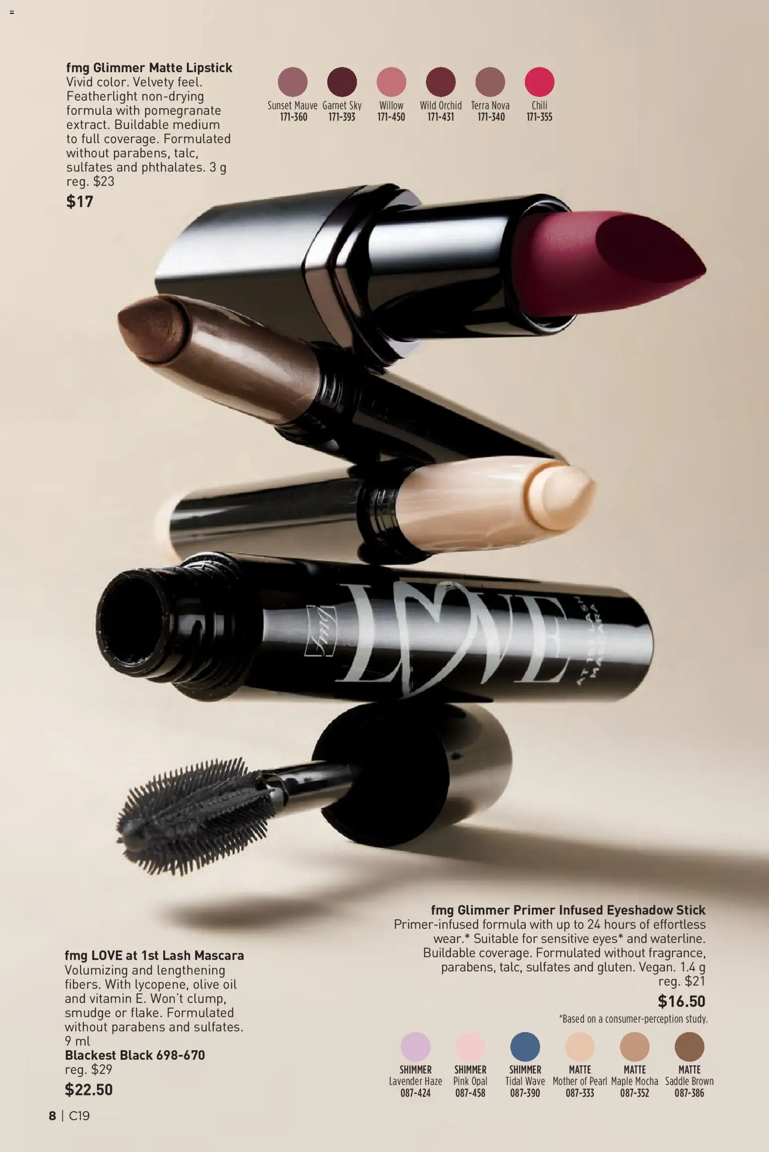 Avon flyer valid from Sep 9, 2026 | Page: 8 | Products: Mascara, Orchid, Chili, Olive oil