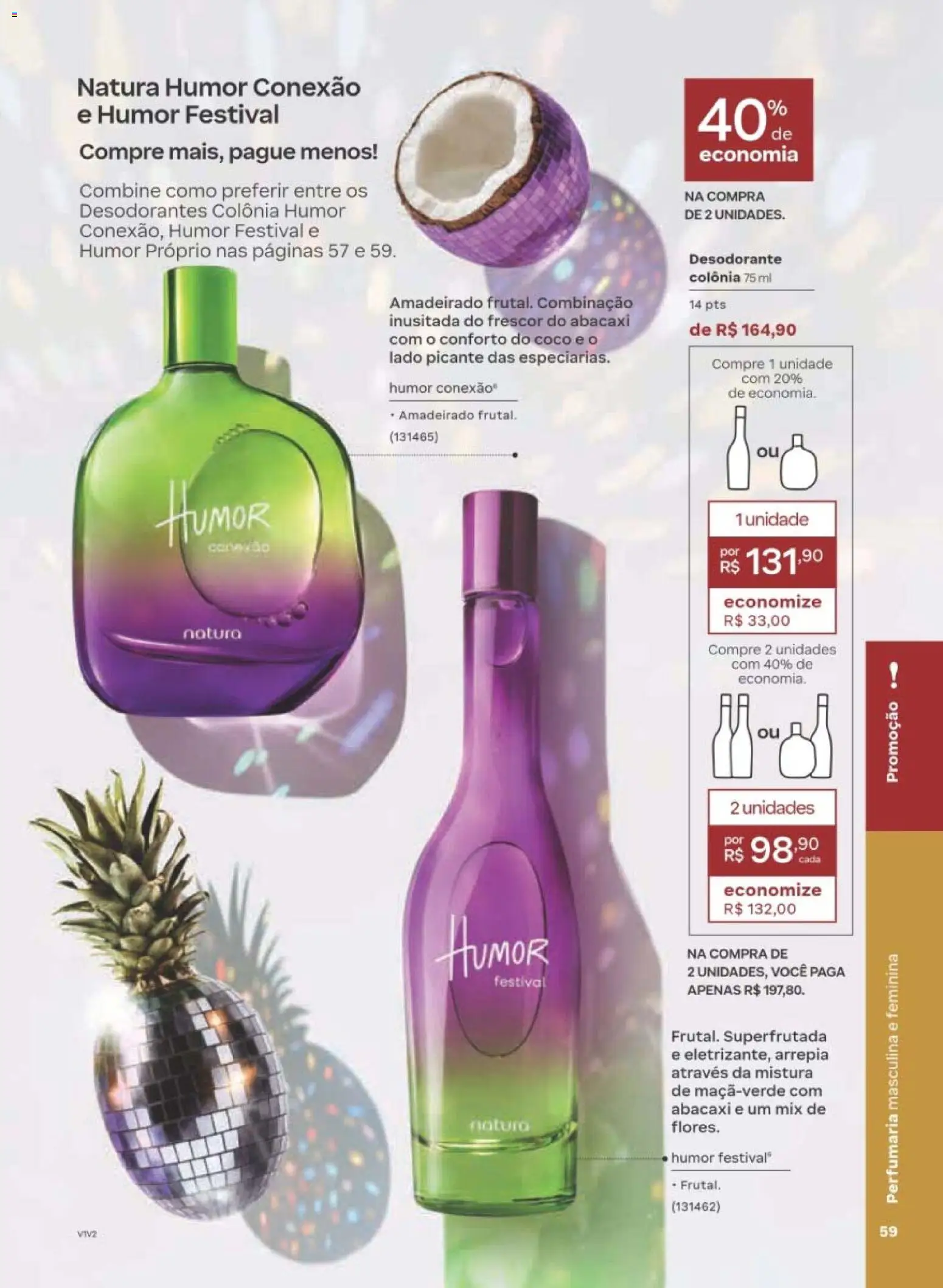 Natura Folheto - válido de 22/06/2026 | Página: 59 | Produtos: Coco, Desodorante, Abacaxi