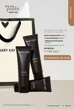 Mary Kay - Catálogo Agosto 2026 - Pré-Visualização do folheto da loja Mary Kay, válido de 01/08/2026 | Página: 39 | Produtos: Gel de limpeza, Creme, Creme de barbear, Sacola