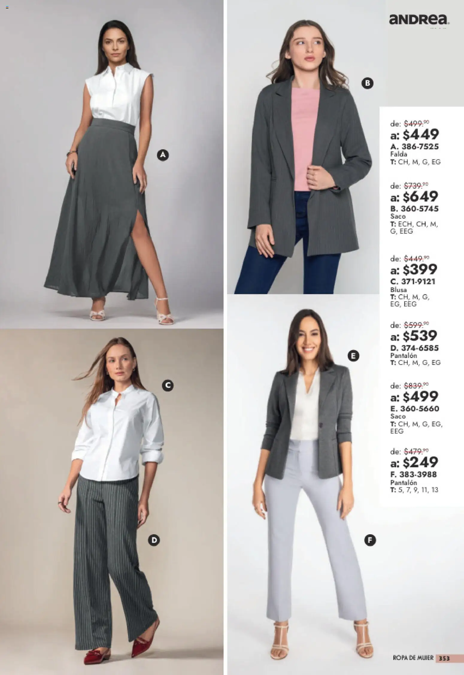 Nuevas ofertas de Andrea válidas en toda la República Mexicana desde el 26/07/2026. ¡Encuentra las mejores ofertas en Andrea catálogo Outlet! | Página: 353