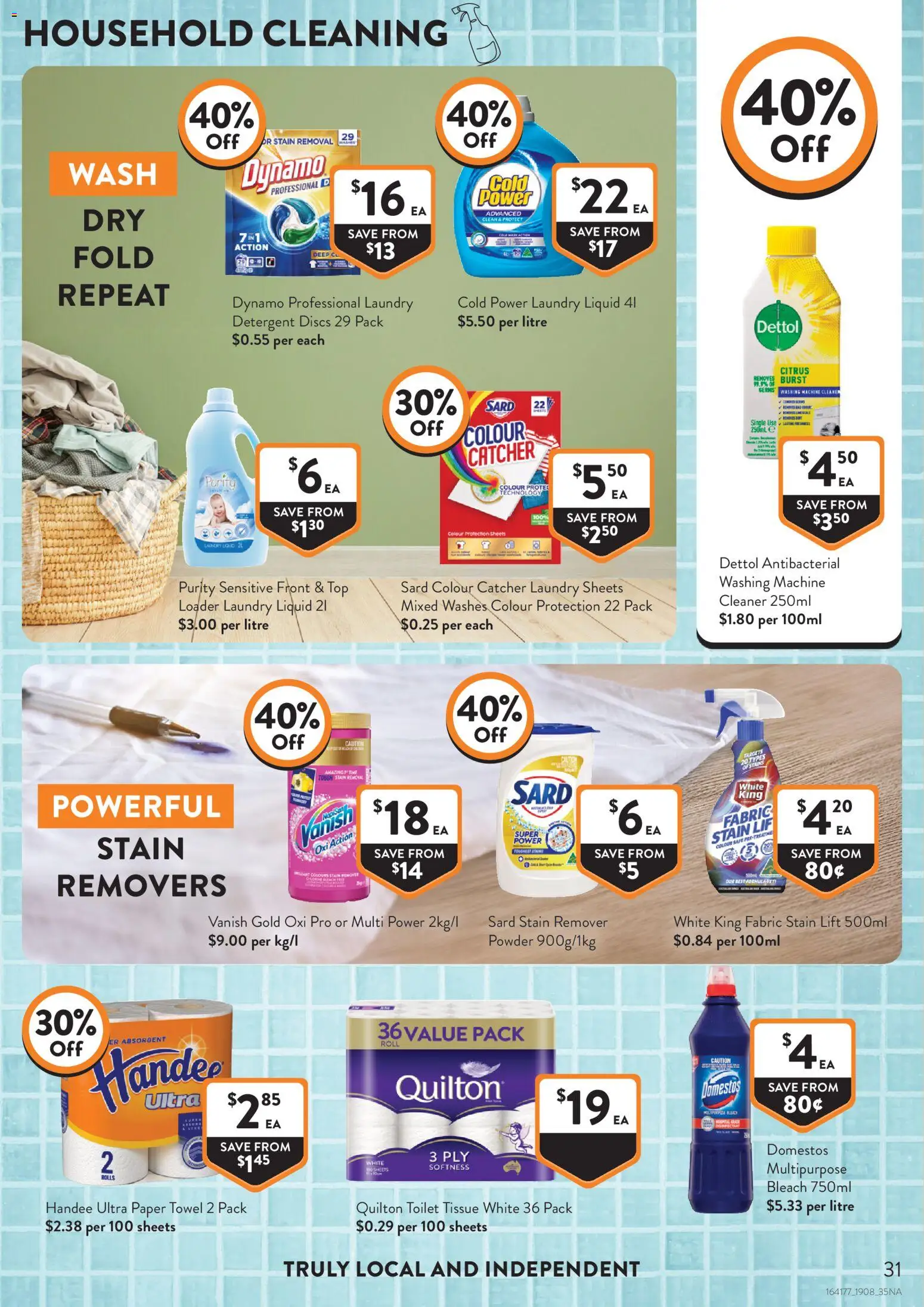Foodworks catalogue - valid from 18/08/2026 | Page: 31 | Products: Multipurpose, Washing machine, Safe, Citrus