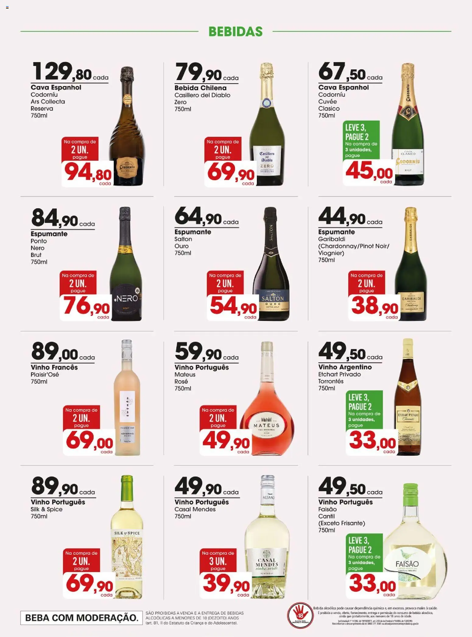 Zaffari Folheto - válido de 28/07/2026 | Página: 19 | Produtos: Espumante, Vinho, Bebida