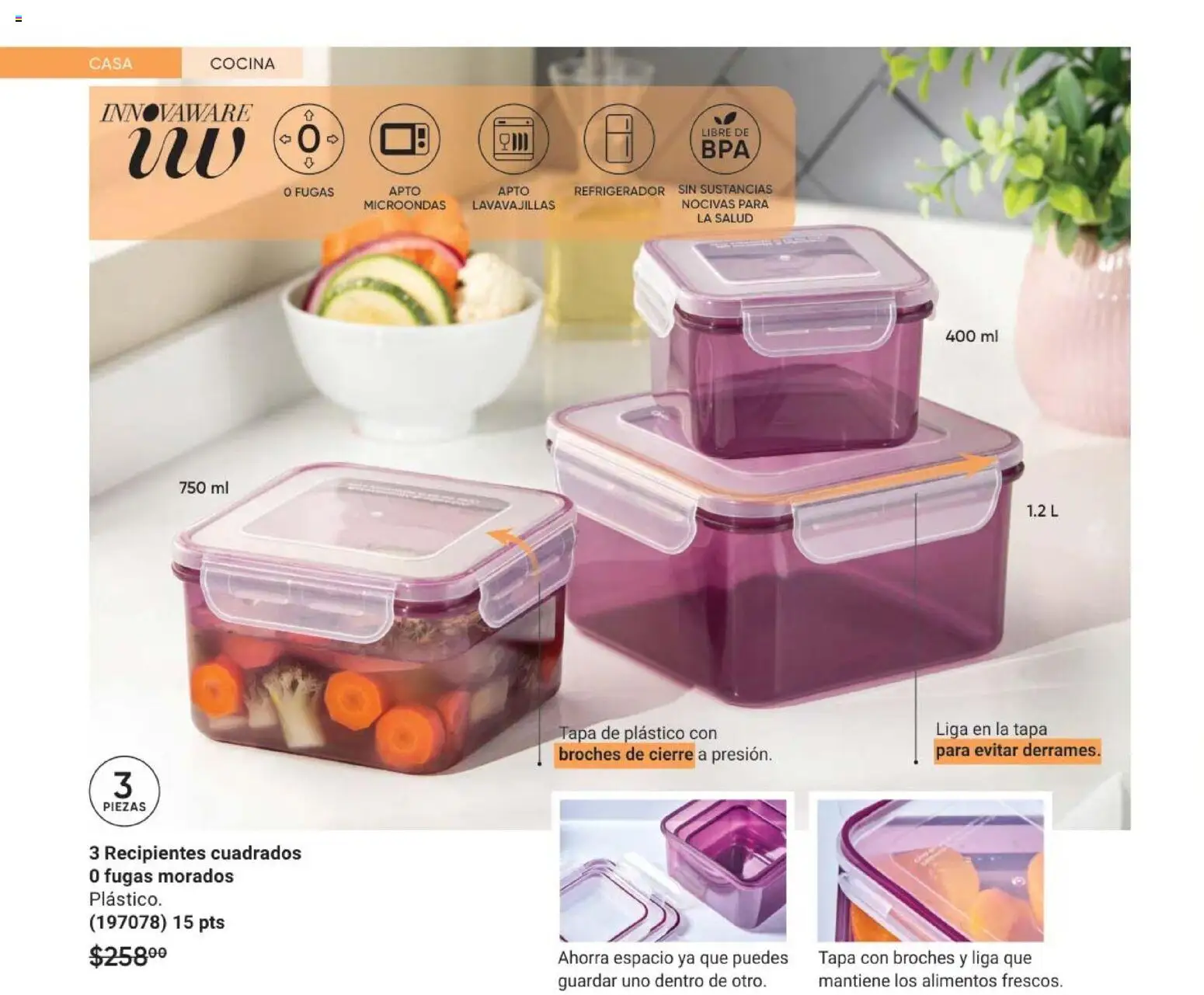 Nuevas ofertas de AVON válidas en toda la República Mexicana desde el 24.04.2026. ¡Encuentra las mejores ofertas en AVON Casa & Estilo 7 2026! | Página: 194 | Productos: Refrigerador, Microondas, Cocina, Liga