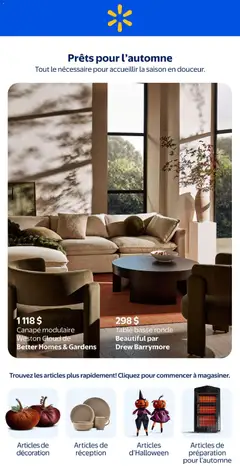 Preview of Walmart circulaire - Prêts pour l´automne from shop Walmart valid from Sep 10, 2026