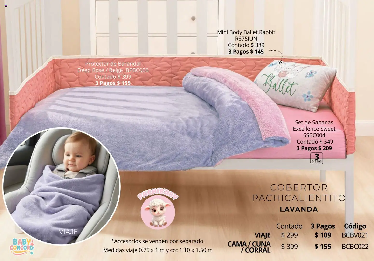 Nuevas ofertas de Colchas Concord válidas en toda la República Mexicana desde el 01.05.2026. ¡Encuentra las mejores ofertas en Colchas Concord catálogo Baby! | Página: 47 | Productos: Cobertor, Cama, Body, Sabanas